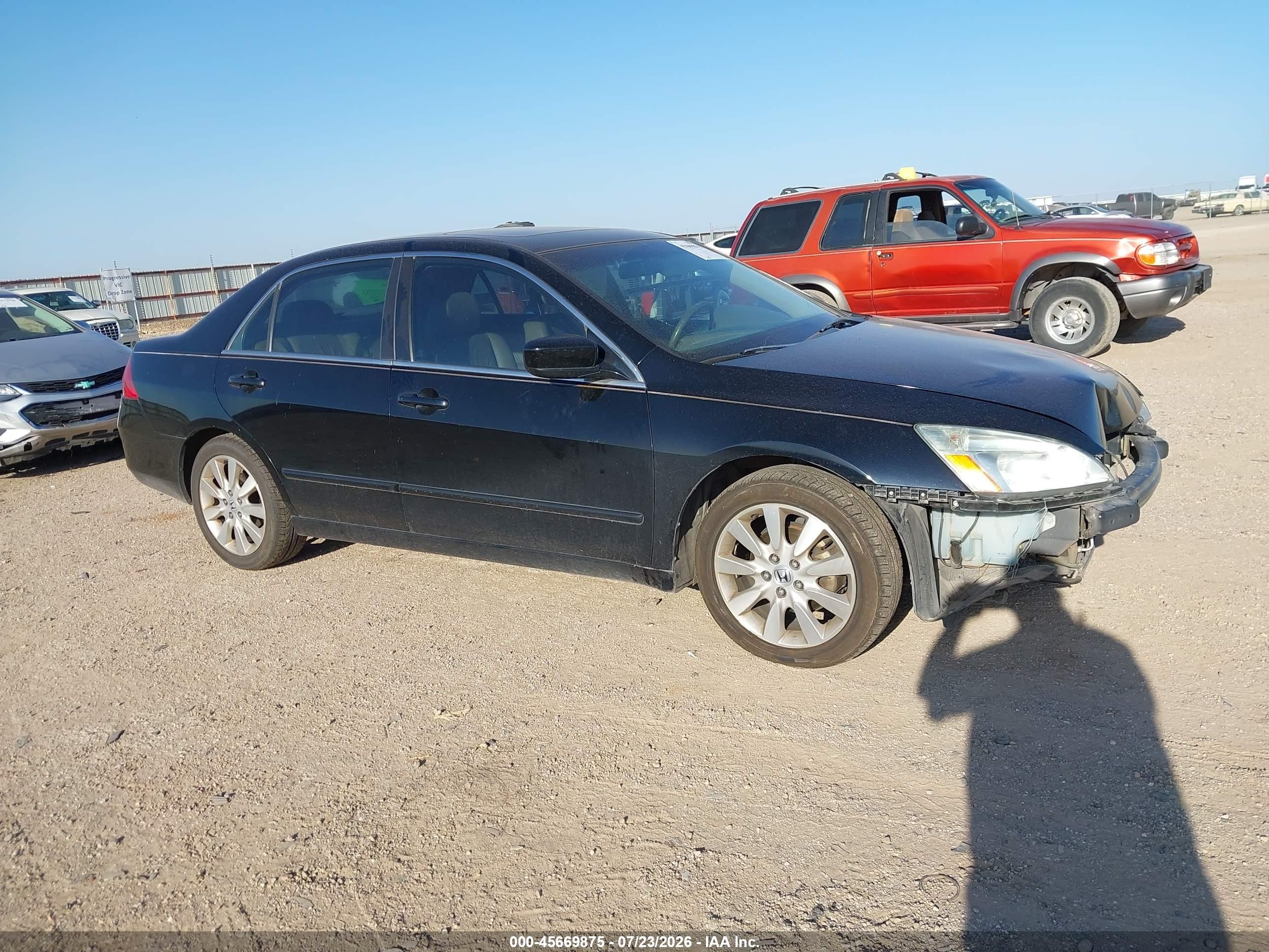 2007 Honda Accord 3.0 Ex Black vin: 1HGCM66567A037549