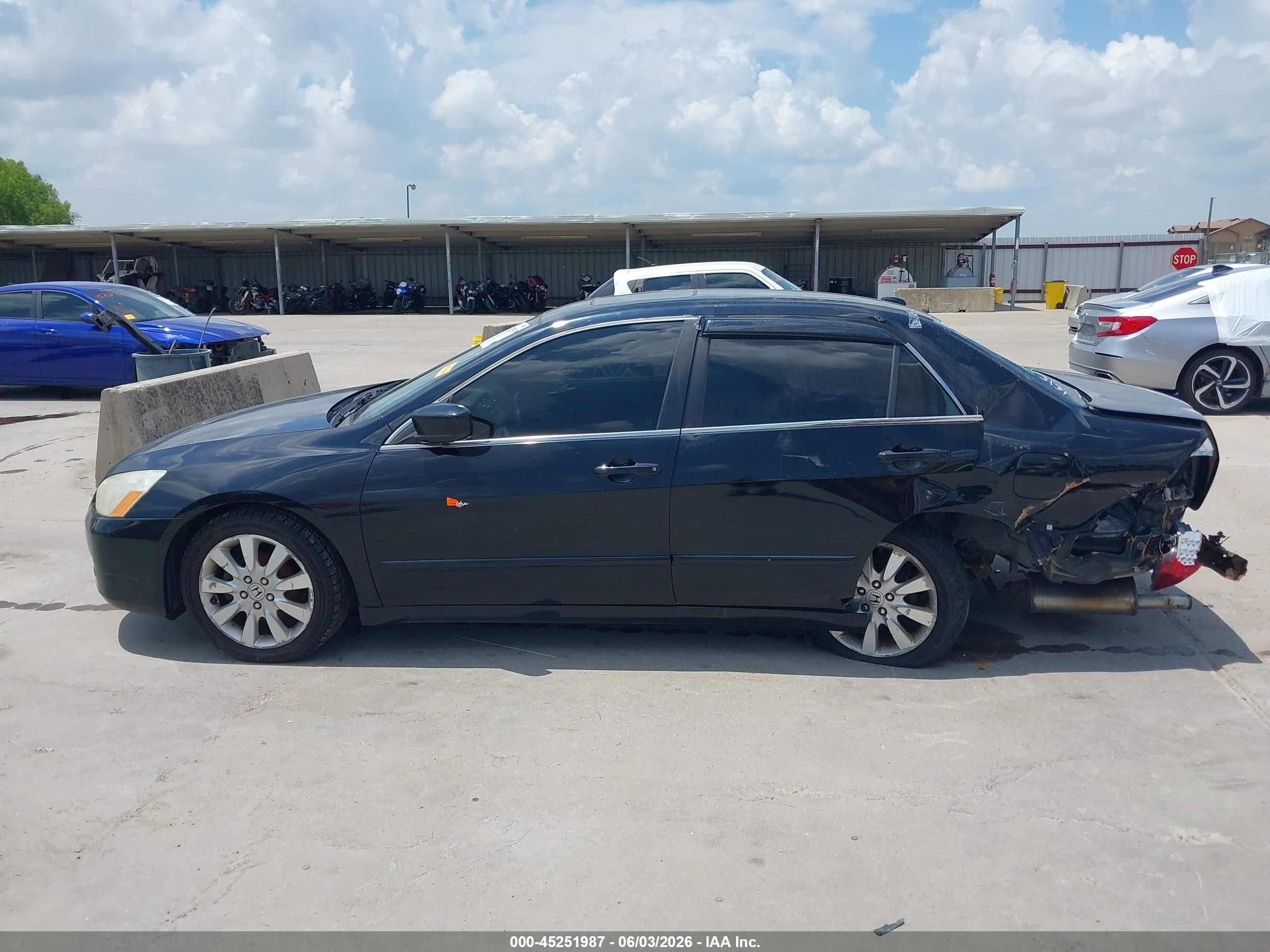 2007 Honda Accord 3.0 Ex Black vin: 1HGCM66567A038698