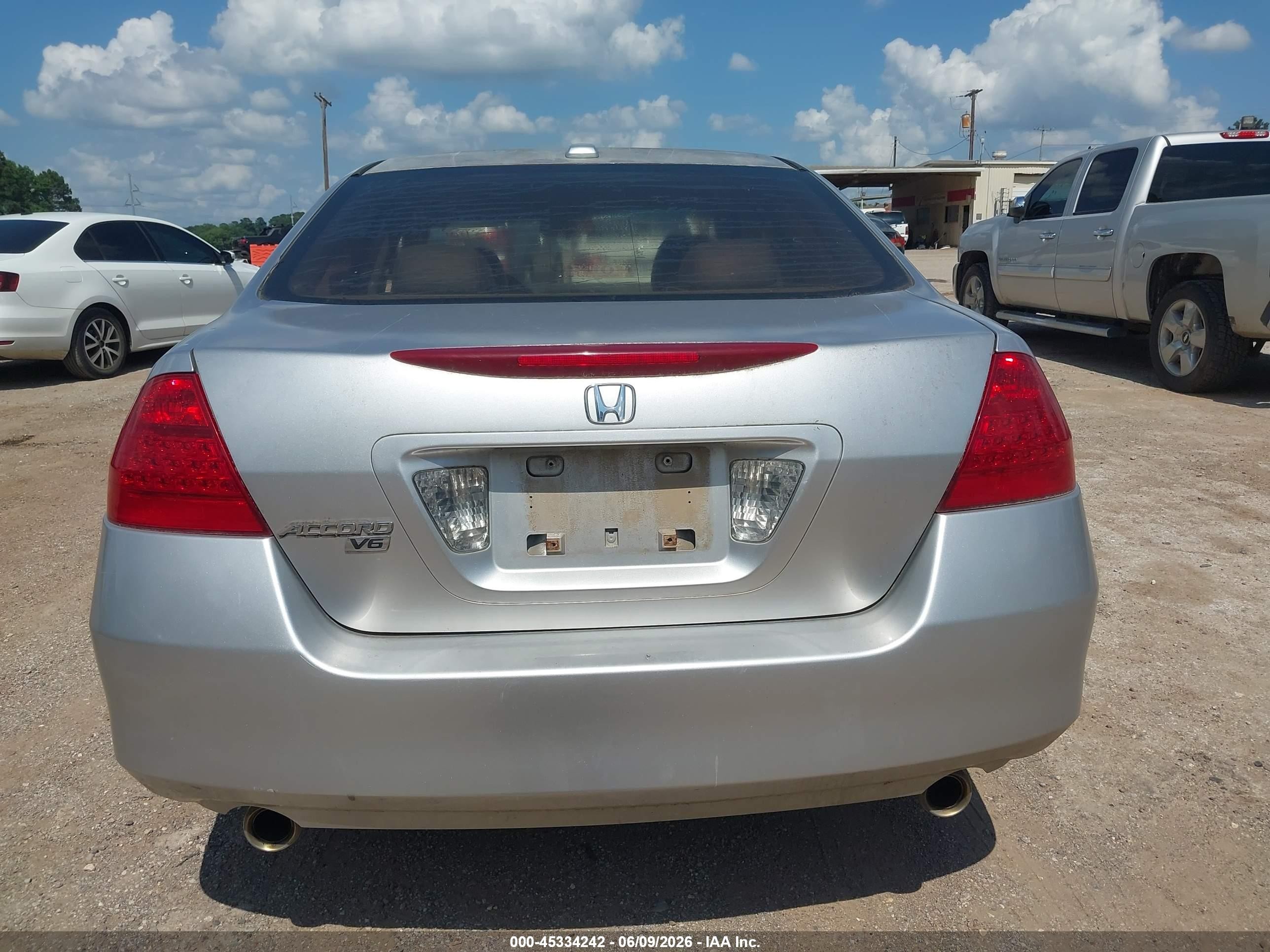 2007 Honda Accord 3.0 Ex Silver vin: 1HGCM66567A051385