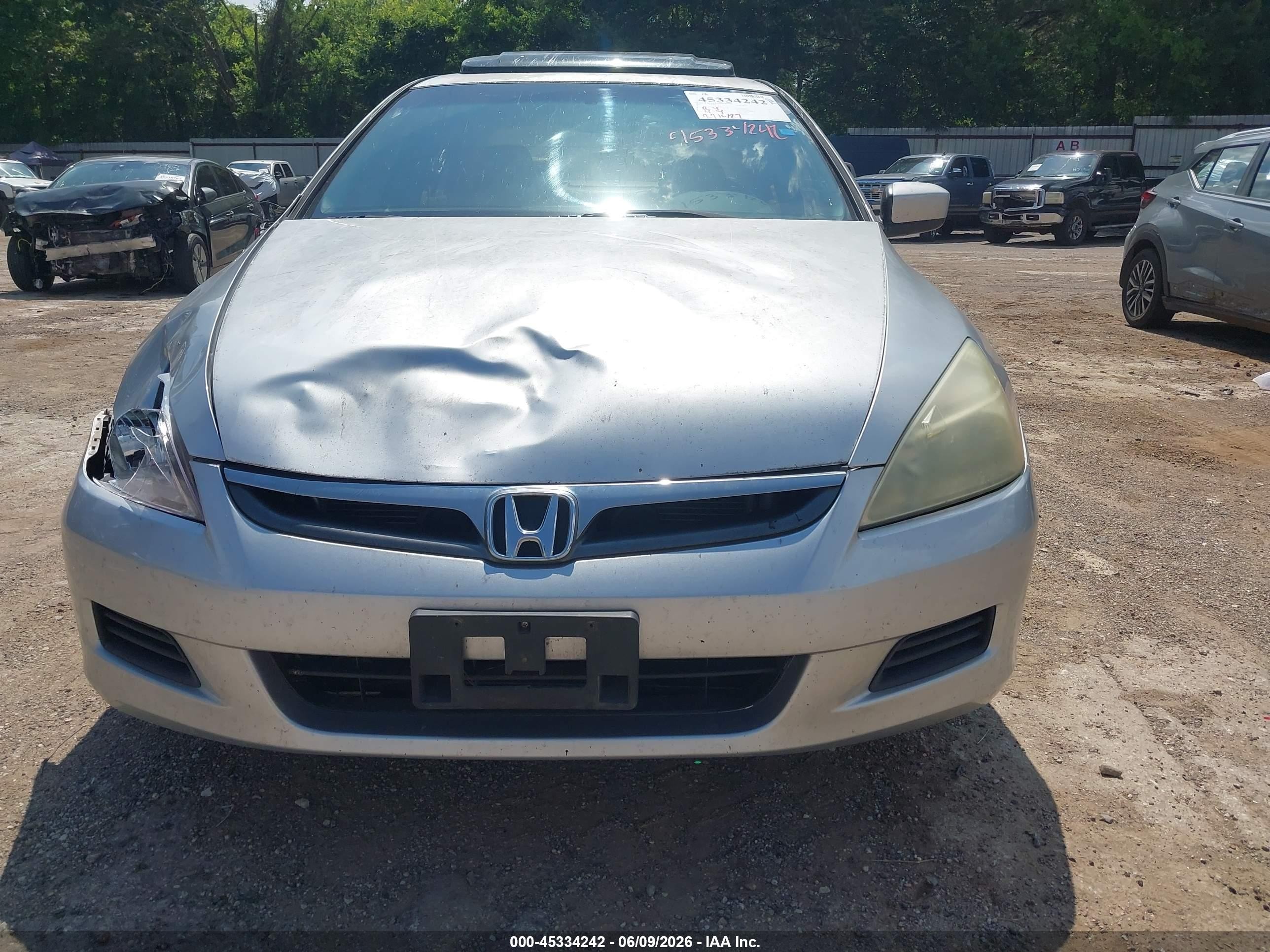 2007 Honda Accord 3.0 Ex Silver vin: 1HGCM66567A051385