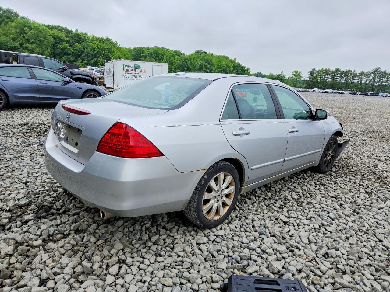 2007 Honda Accord Ex Silver vin: 1HGCM66567A053055