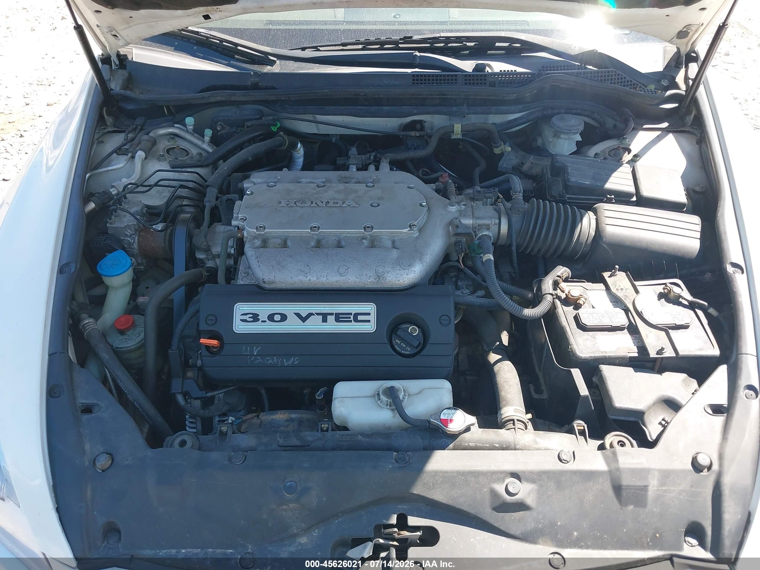 2007 Honda Accord 3.0 Ex Белый vin: 1HGCM66567A082524
