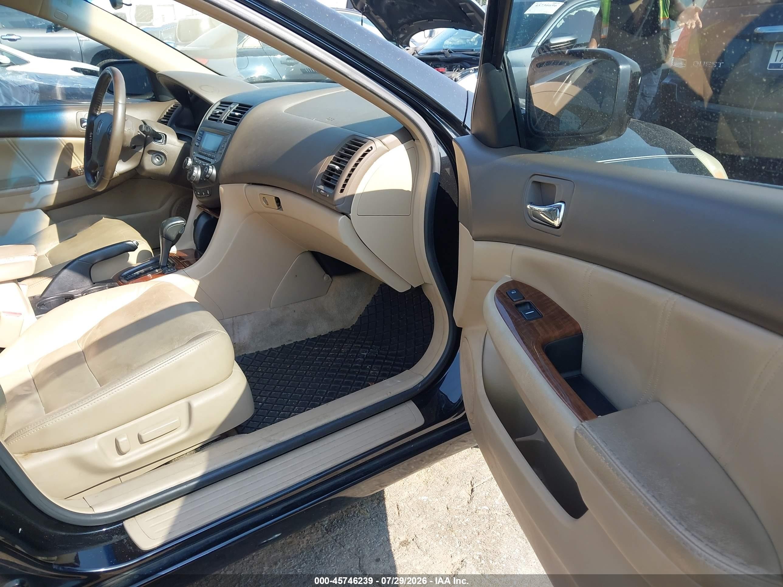 2007 Honda Accord 3.0 Ex Black vin: 1HGCM66567A090882