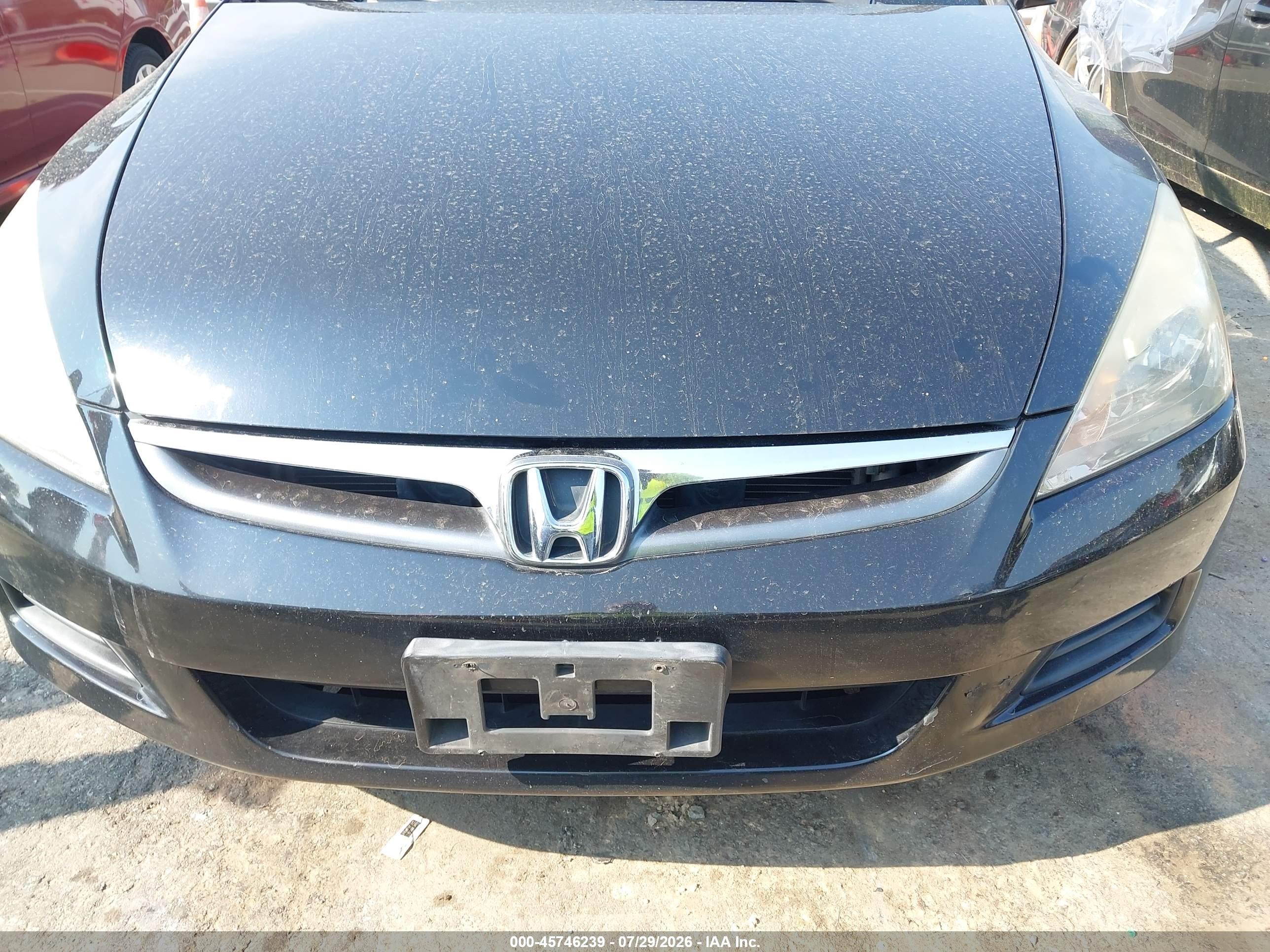 2007 Honda Accord 3.0 Ex Black vin: 1HGCM66567A090882