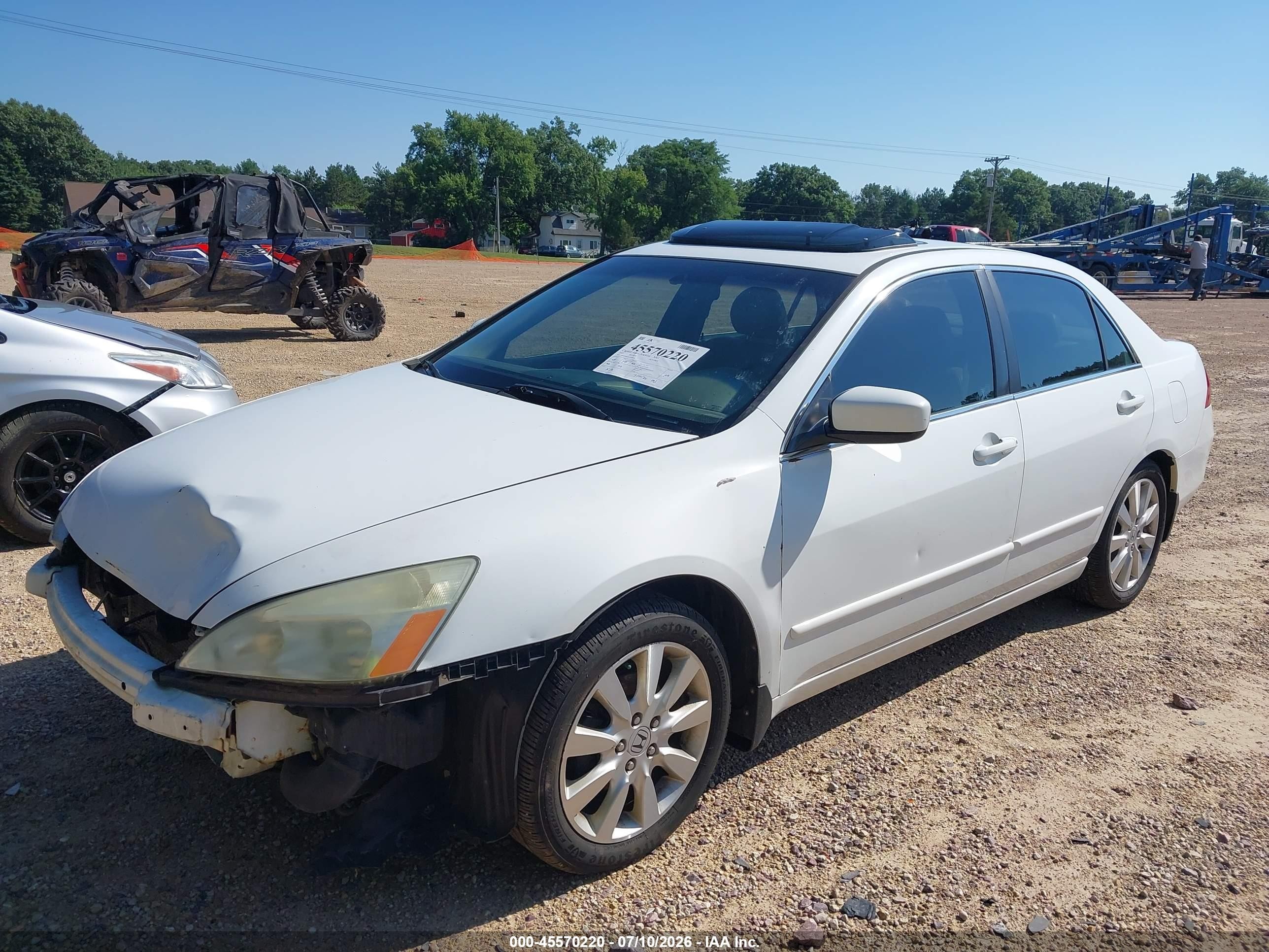 2007 Honda Accord 3.0 Ex Beige vin: 1HGCM66567A093099