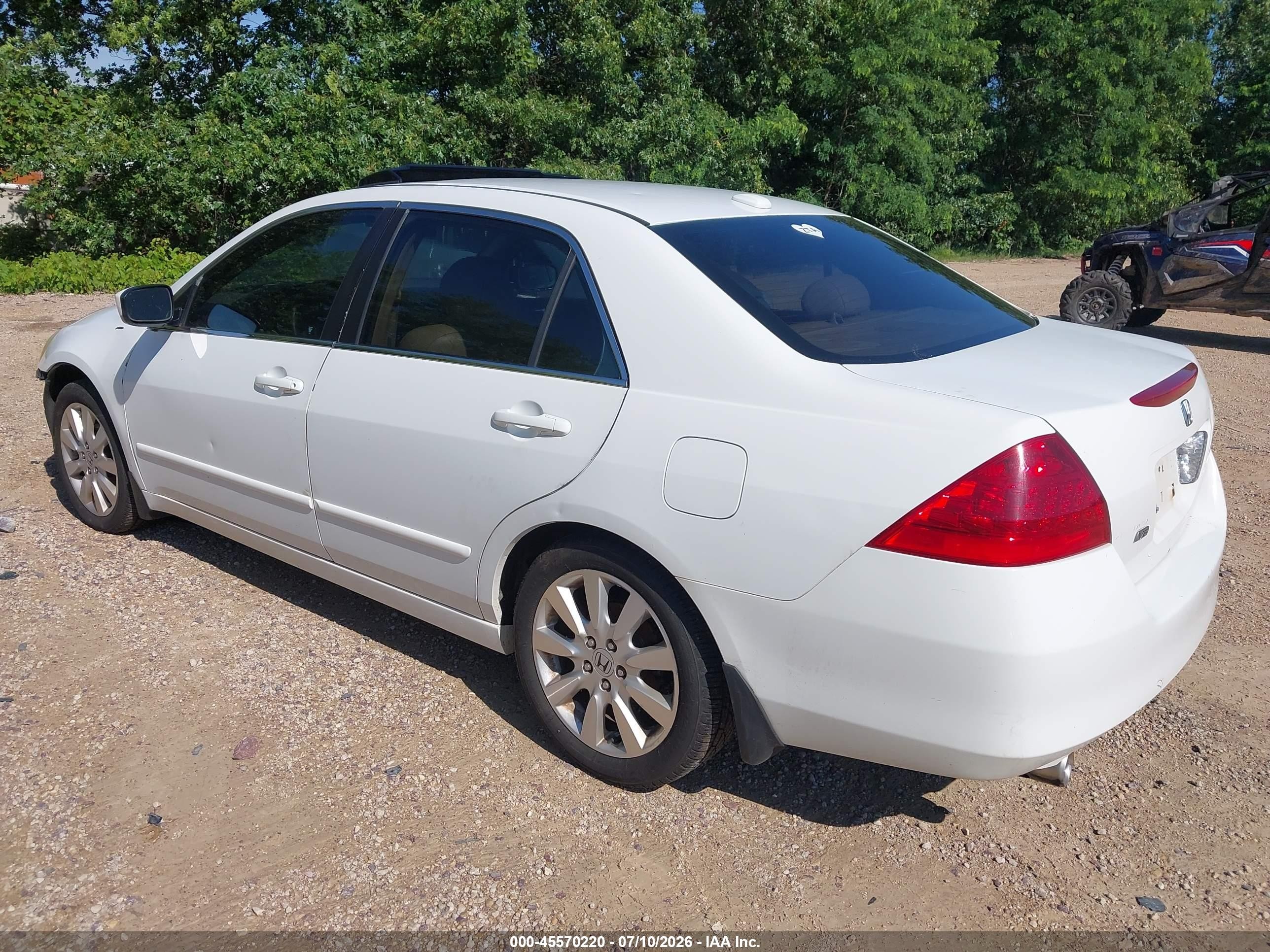 2007 Honda Accord 3.0 Ex Beige vin: 1HGCM66567A093099