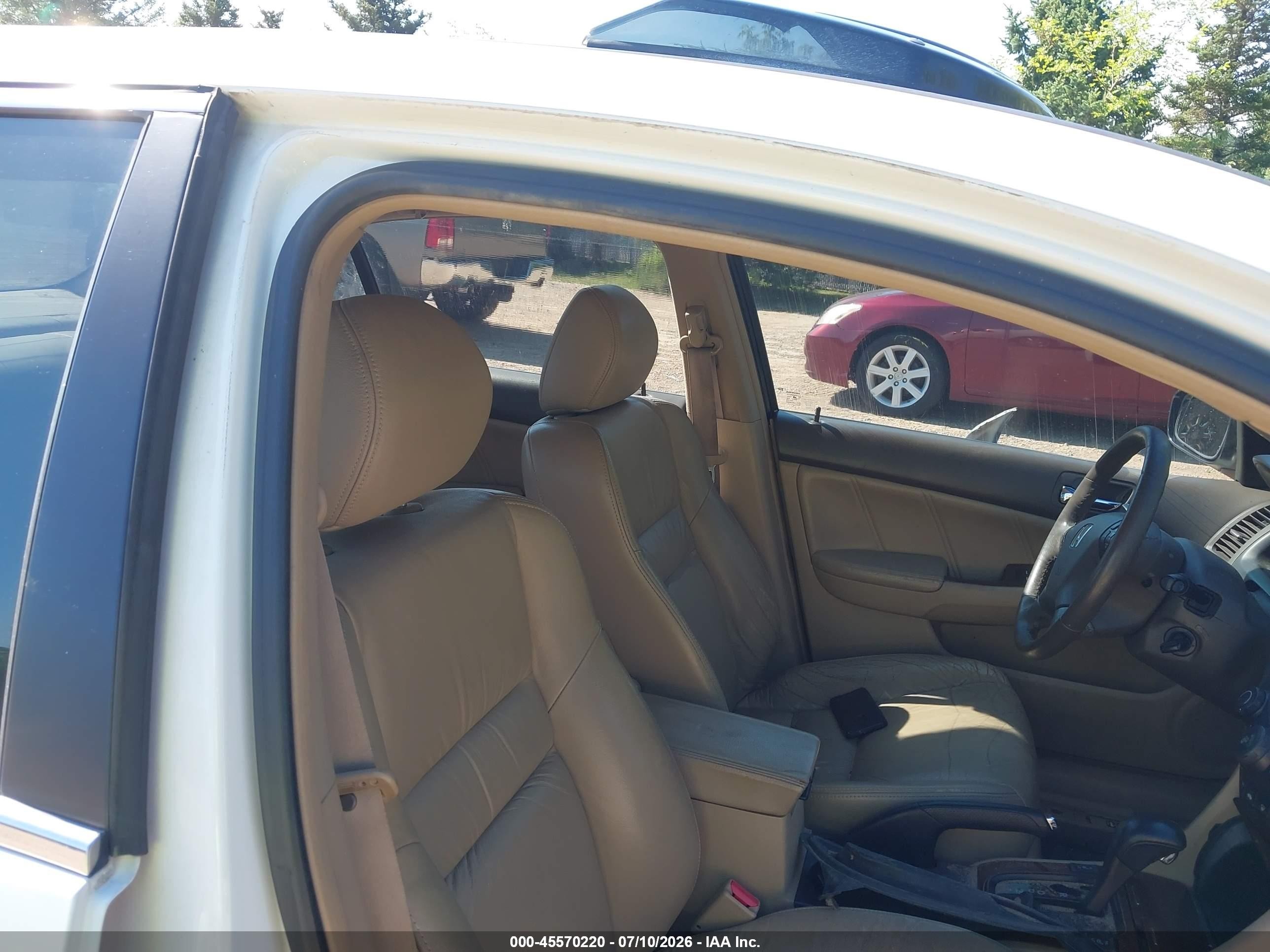 2007 Honda Accord 3.0 Ex Beige vin: 1HGCM66567A093099