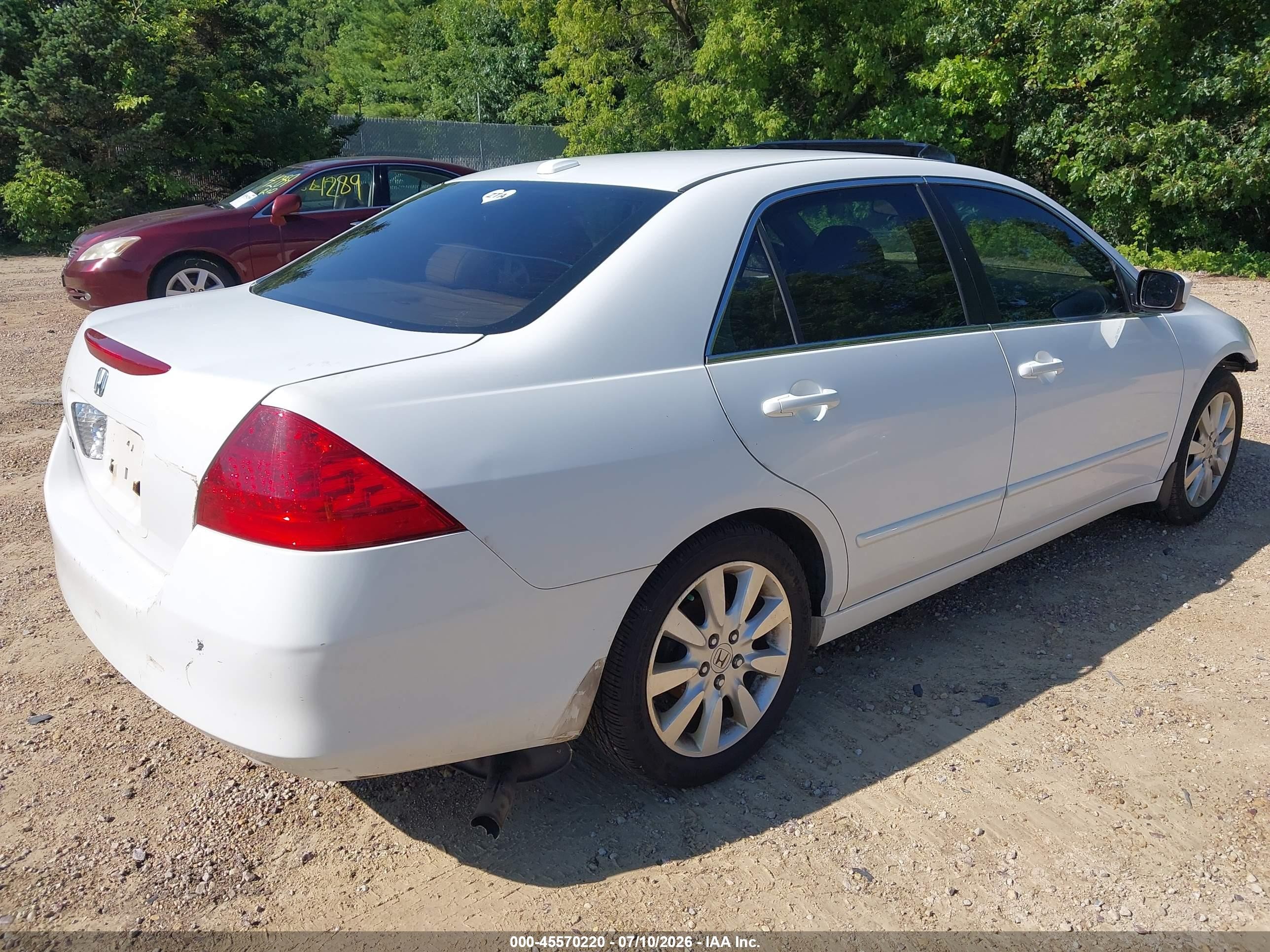 2007 Honda Accord 3.0 Ex Beige vin: 1HGCM66567A093099
