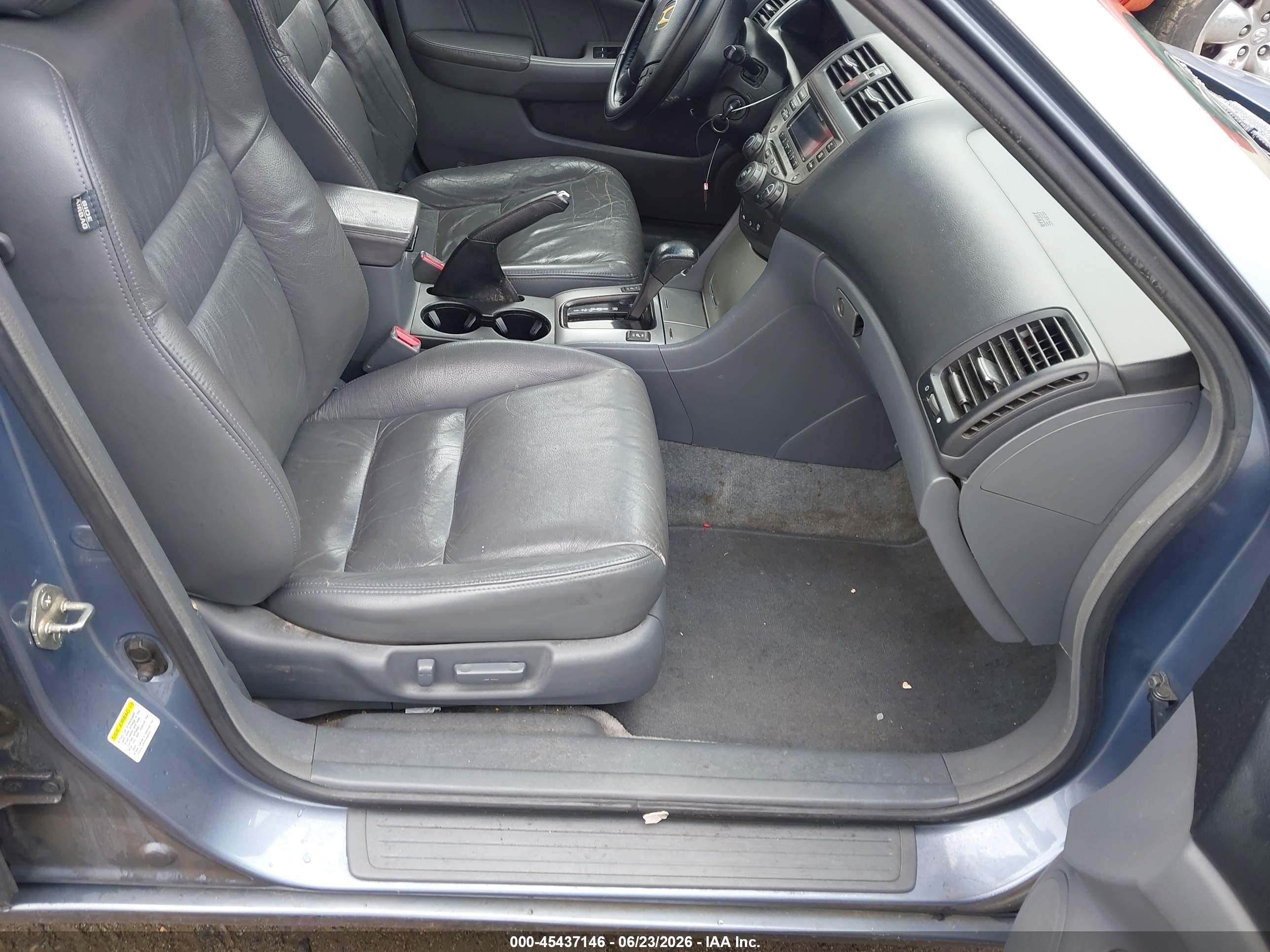 2007 Honda Accord 3.0 Ex Light Blue vin: 1HGCM66567A097542