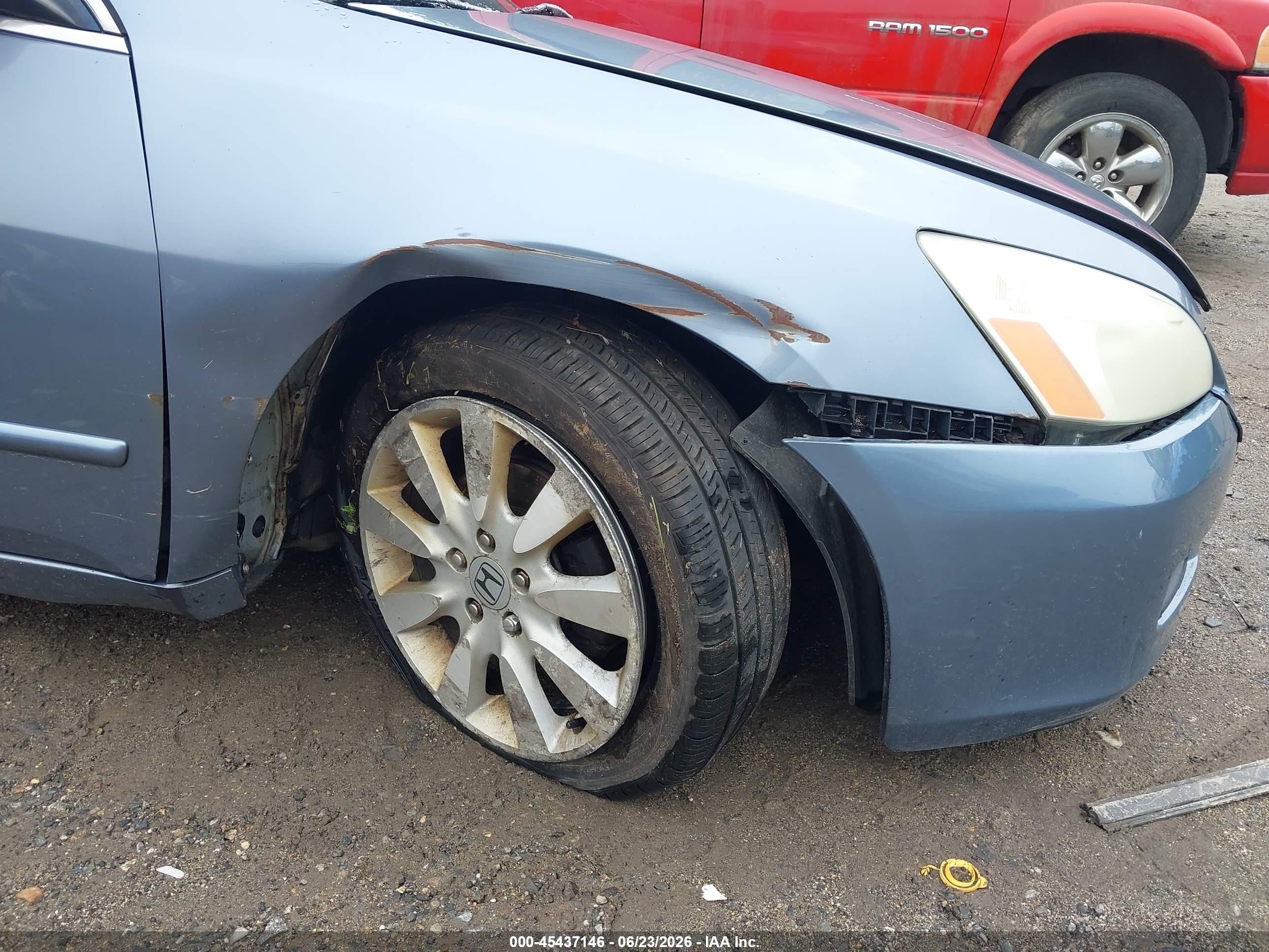 2007 Honda Accord 3.0 Ex Light Blue vin: 1HGCM66567A097542