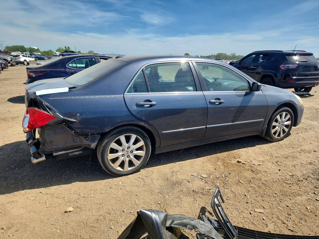 2007 Honda Accord Ex Gray vin: 1HGCM66567A099050
