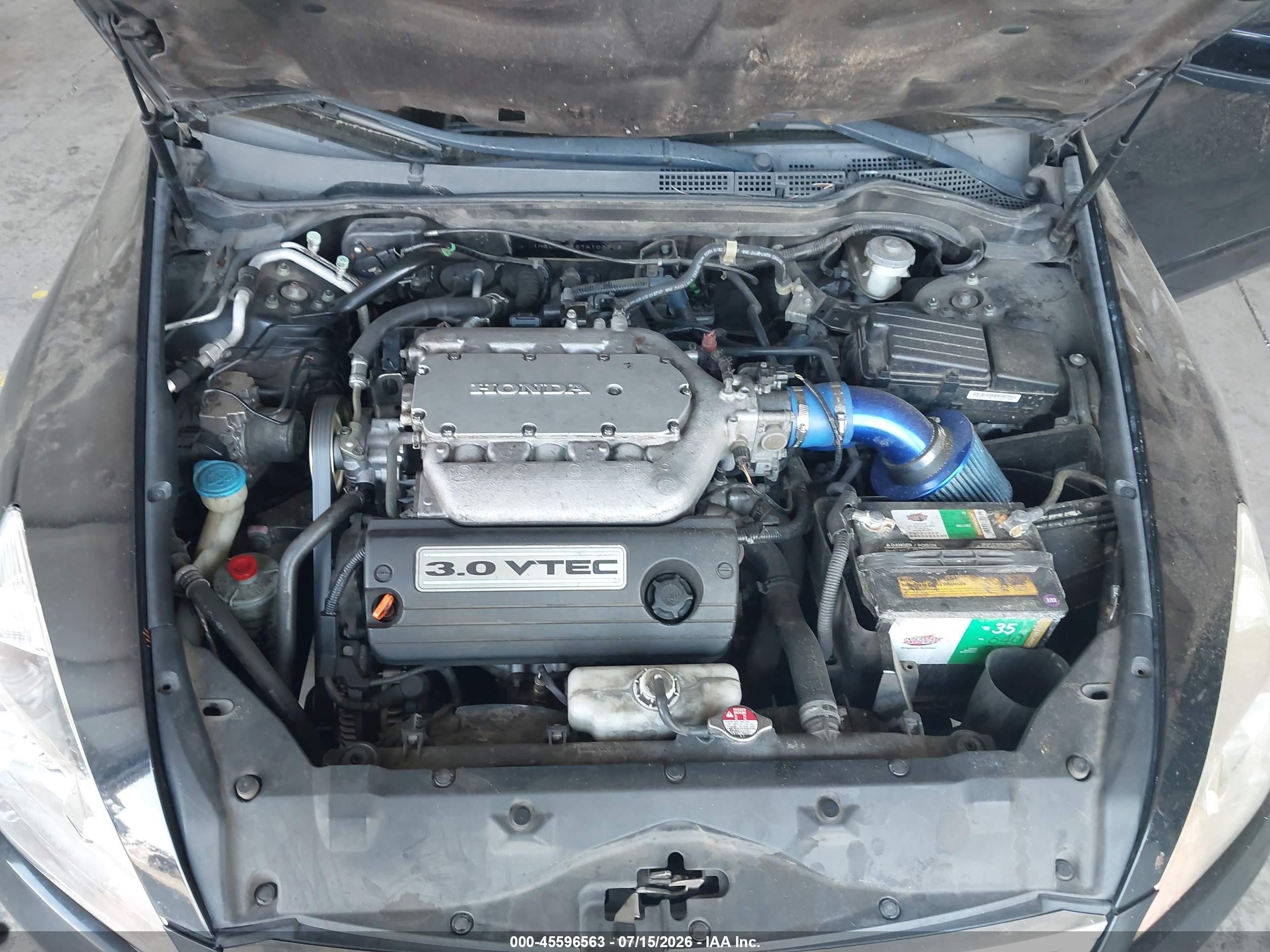 2007 Honda Accord 3.0 Ex Черный vin: 1HGCM66567A102318