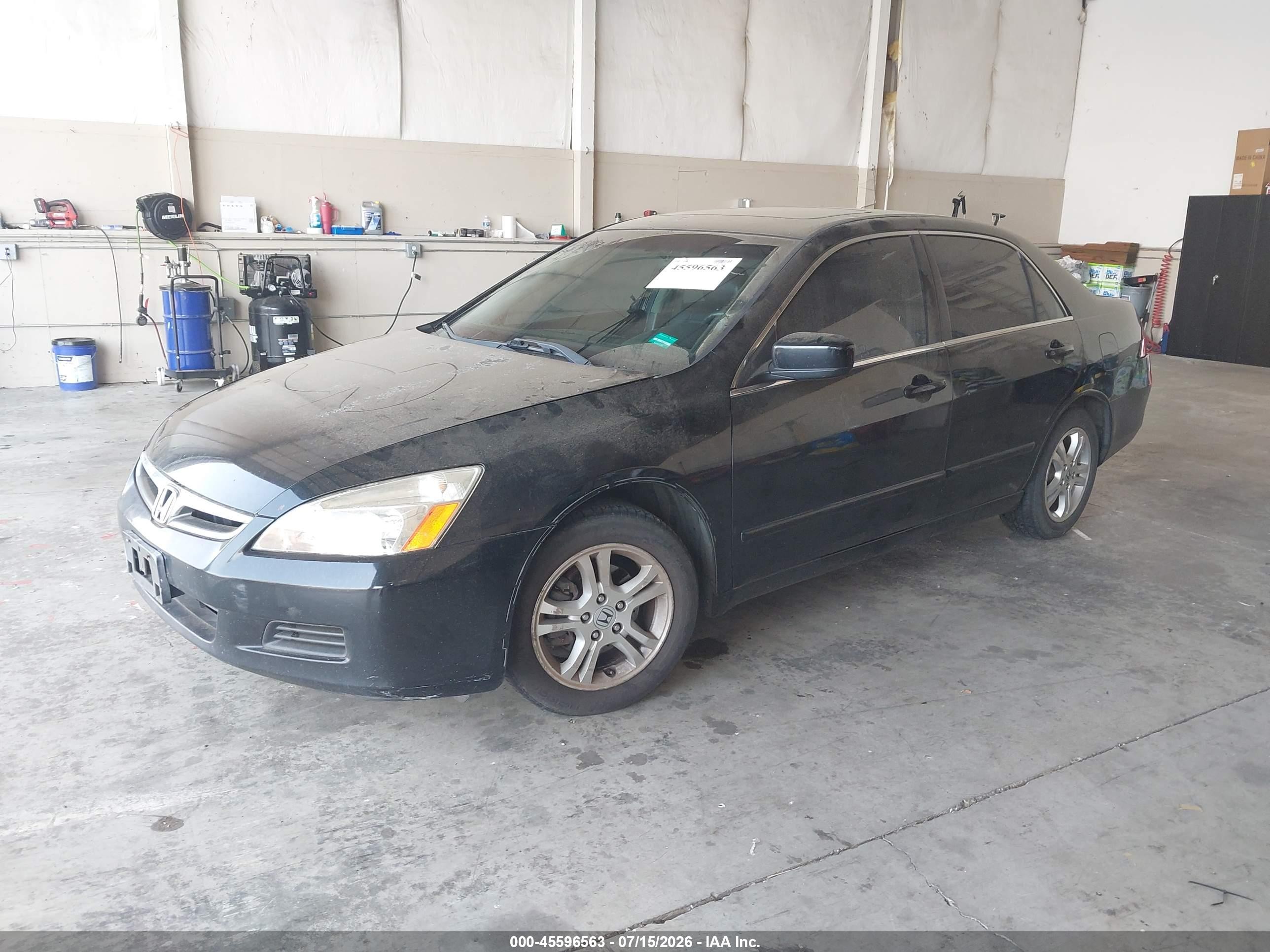 2007 Honda Accord 3.0 Ex Черный vin: 1HGCM66567A102318