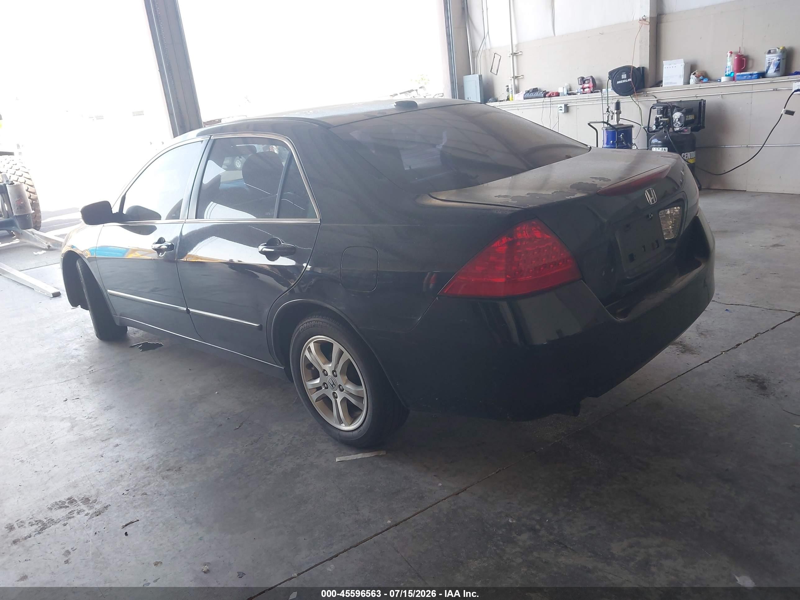 2007 Honda Accord 3.0 Ex Черный vin: 1HGCM66567A102318