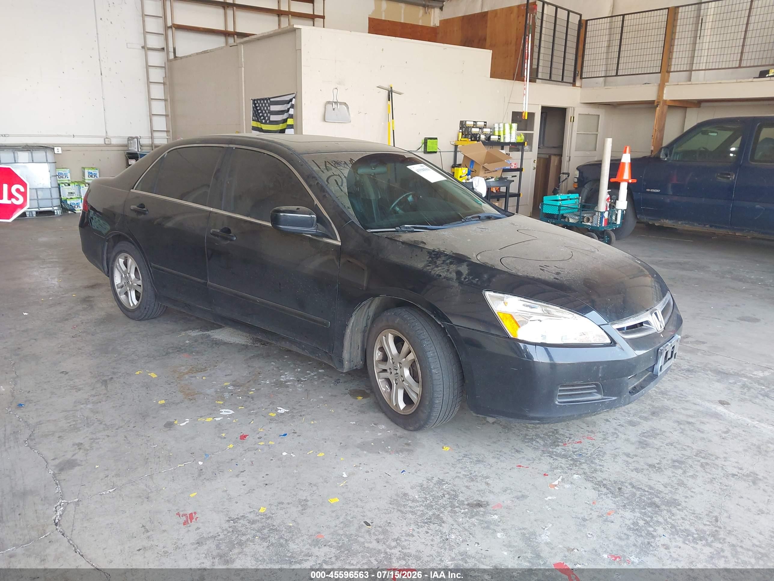 2007 Honda Accord 3.0 Ex Черный vin: 1HGCM66567A102318