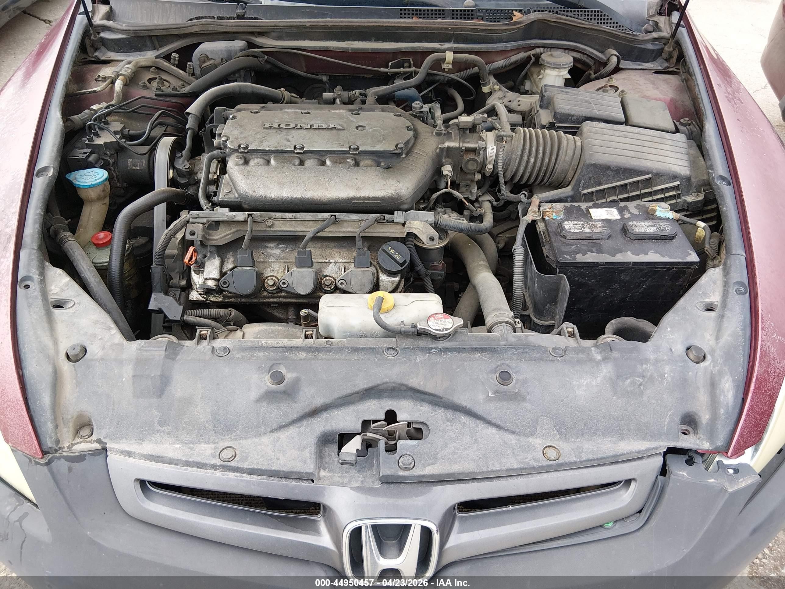 2003 Honda Accord 3.0 Ex Burgundy vin: 1HGCM66573A033830