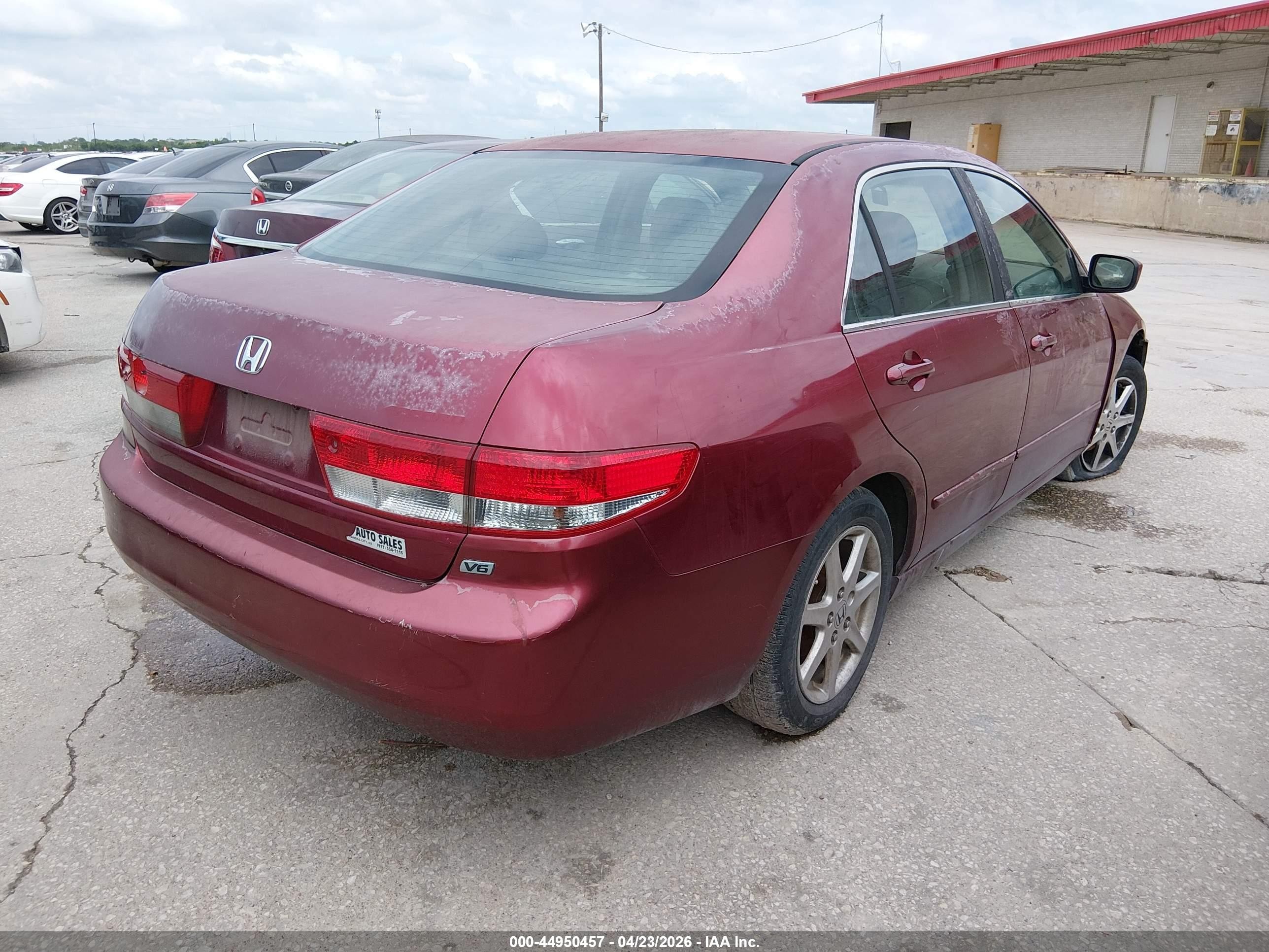 2003 Honda Accord 3.0 Ex Burgundy vin: 1HGCM66573A033830