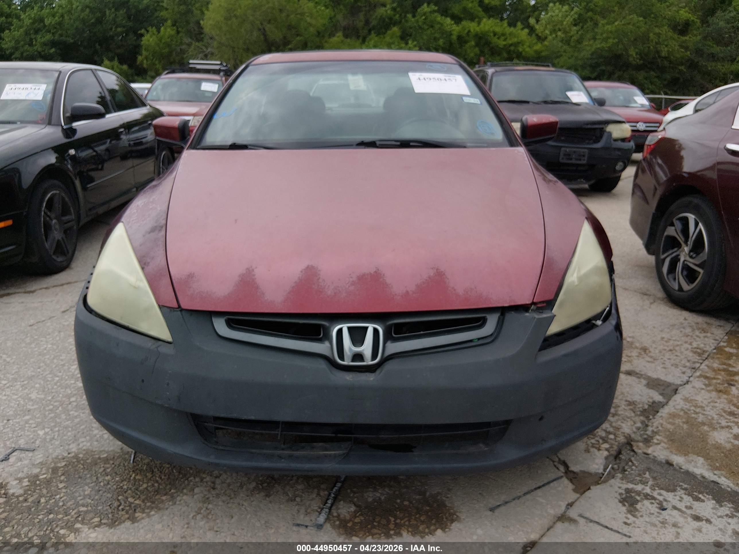 2003 Honda Accord 3.0 Ex Burgundy vin: 1HGCM66573A033830