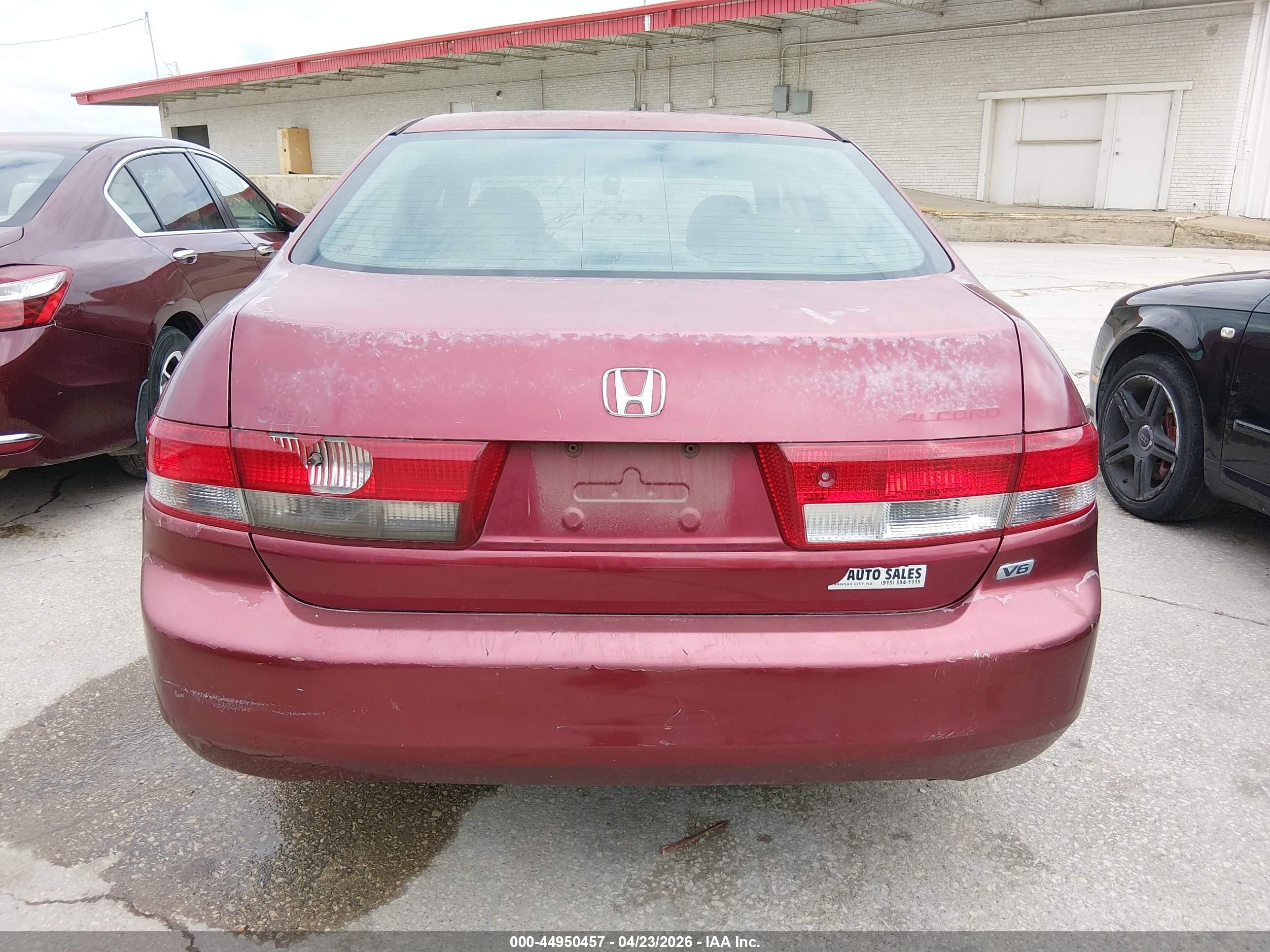 2003 Honda Accord 3.0 Ex Burgundy vin: 1HGCM66573A033830