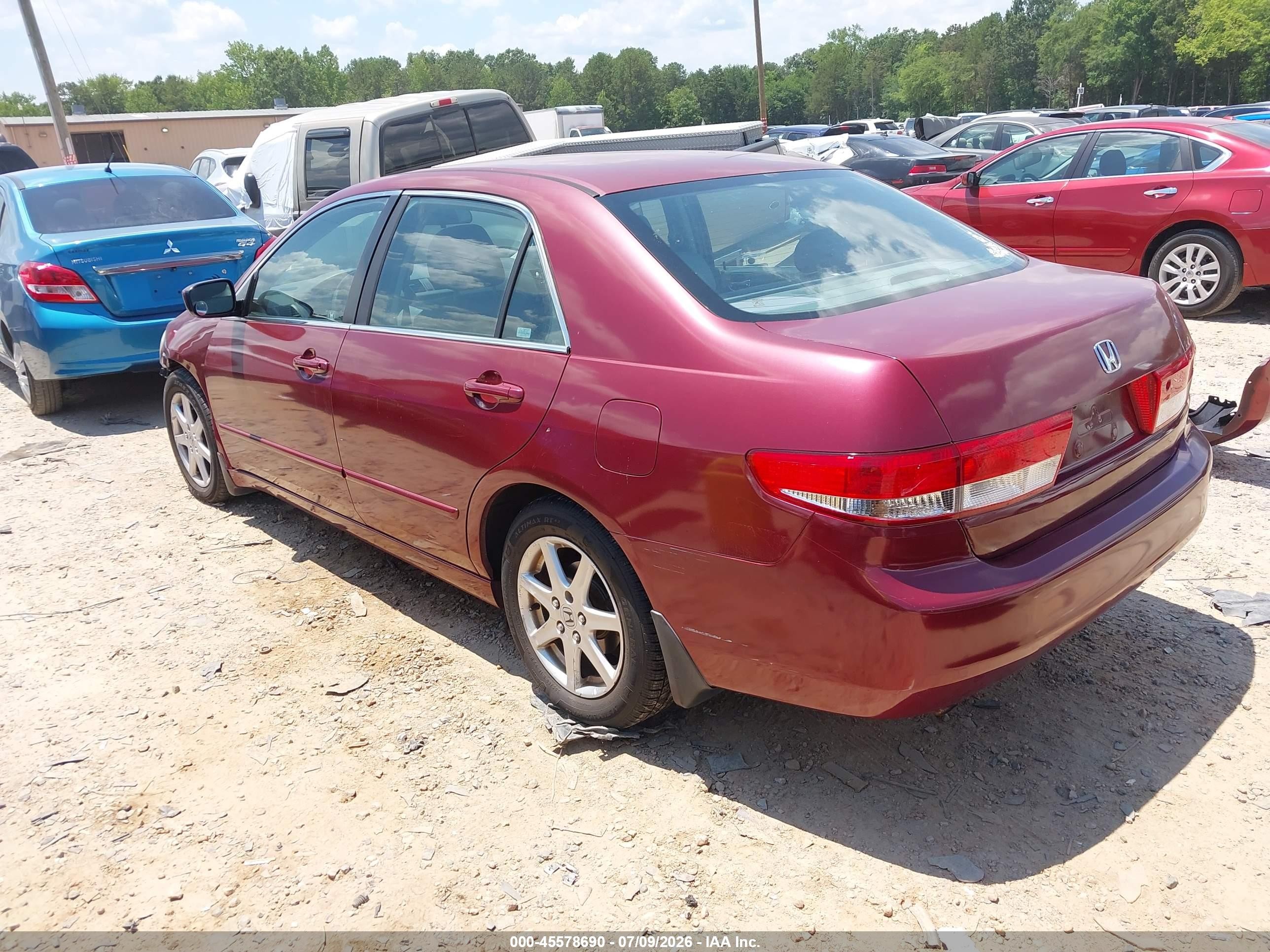 2003 Honda Accord Sdn Ex Red vin: 1HGCM66573A062258