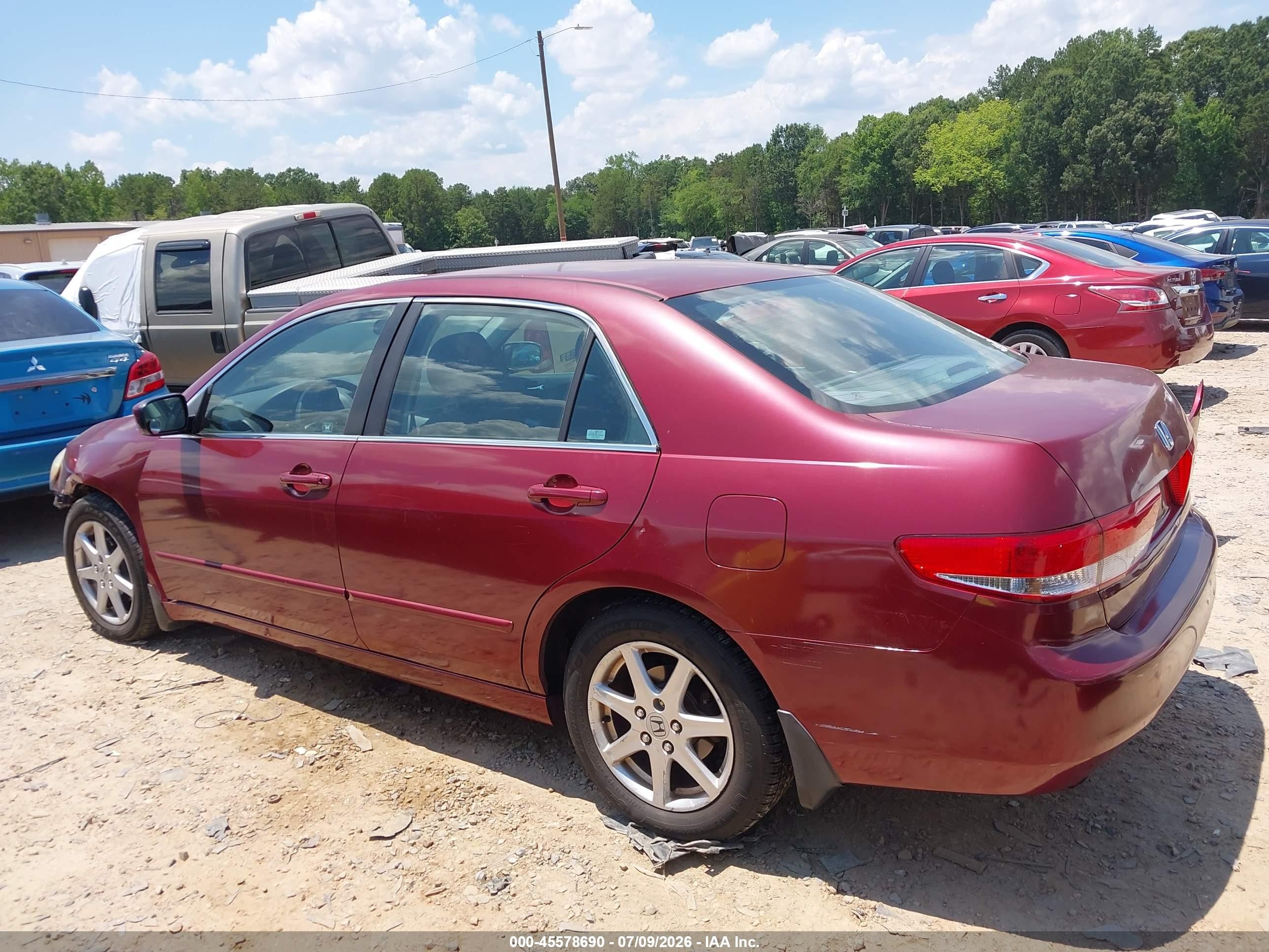 2003 Honda Accord Sdn Ex Red vin: 1HGCM66573A062258