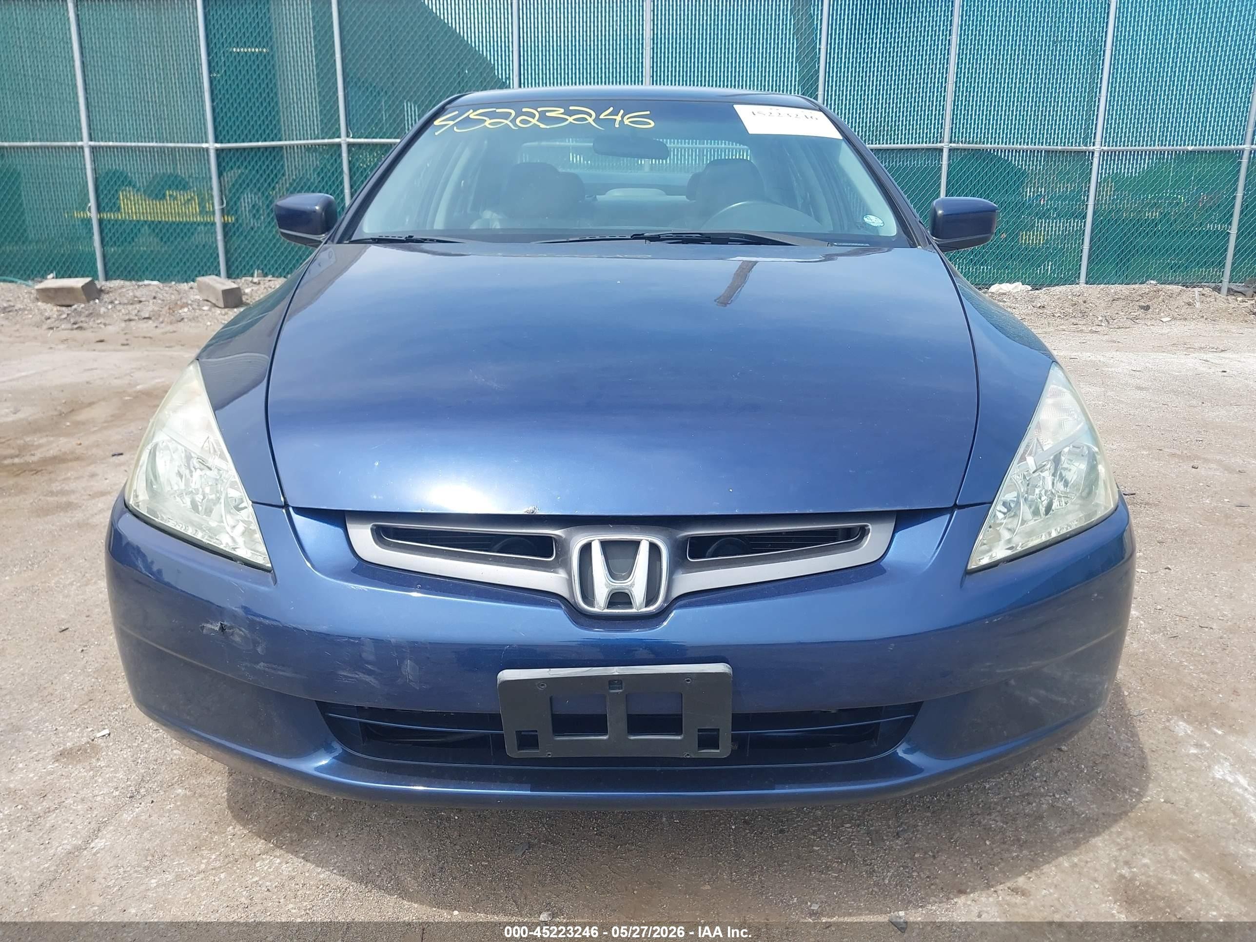 2003 Honda Accord 3.0 Ex Blue vin: 1HGCM66573A072594
