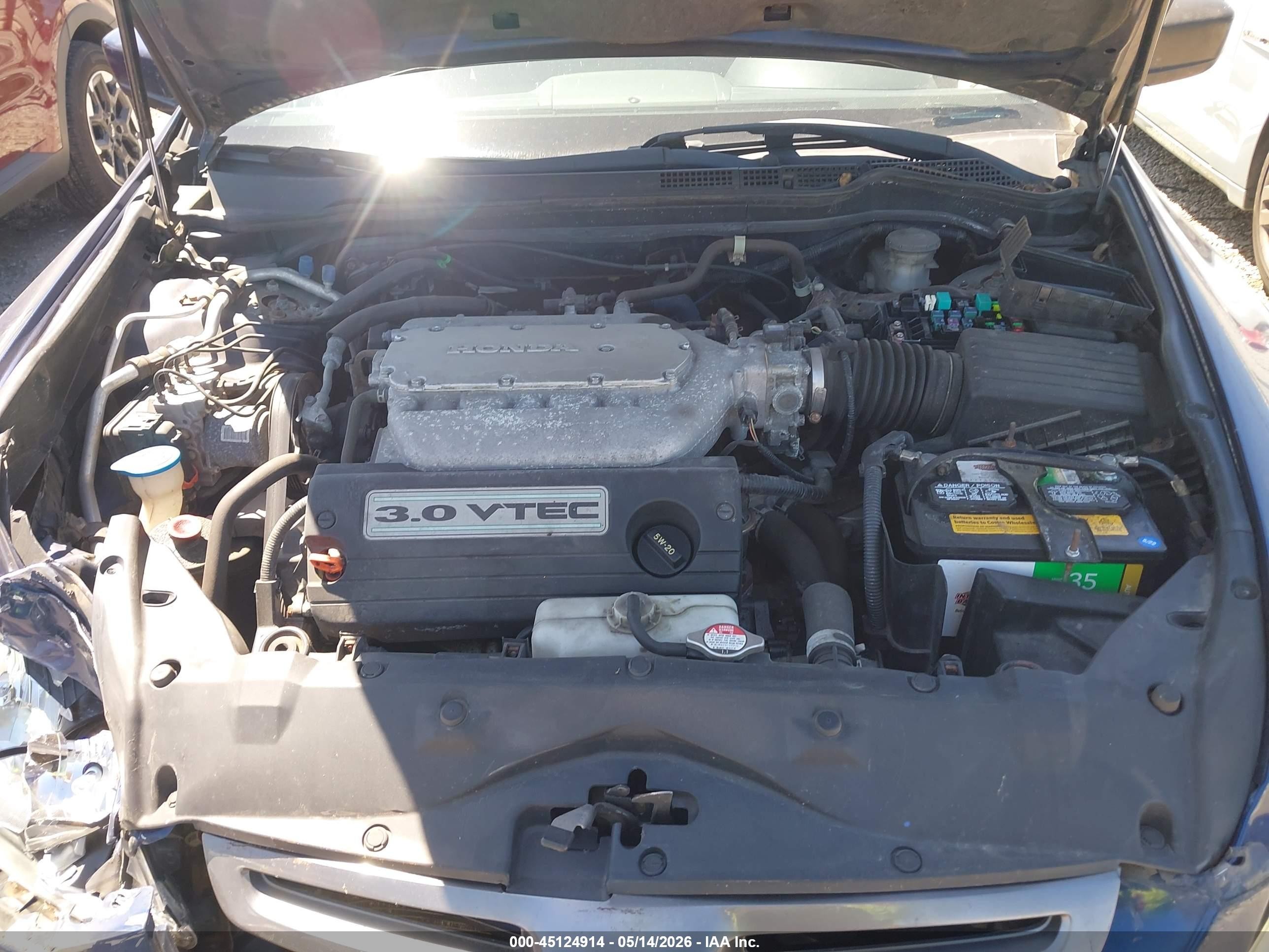 2004 Honda Accord 3.0 Ex Blue vin: 1HGCM66574A019332