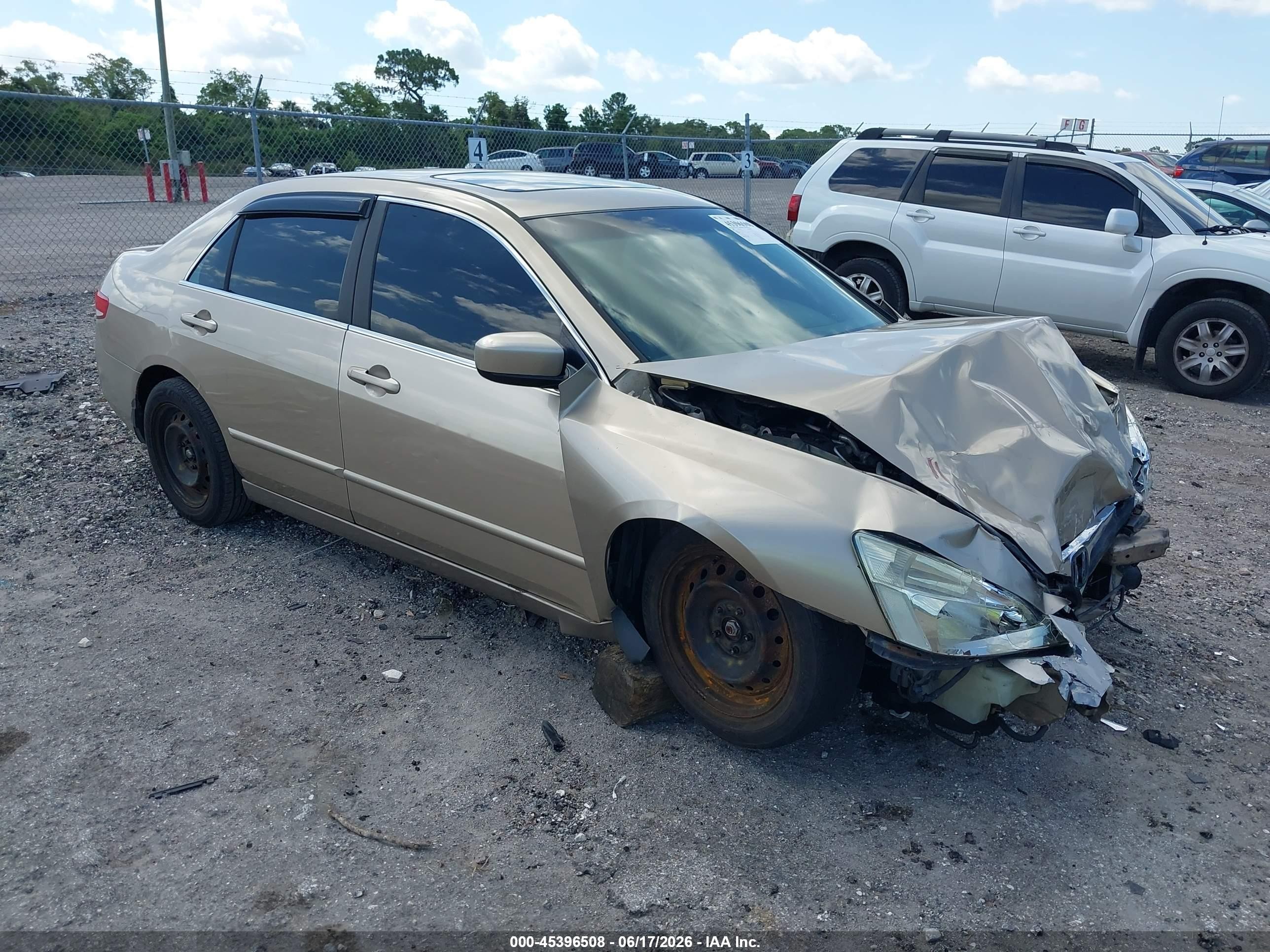 2004 Honda Accord 3.0 Ex Beige vin: 1HGCM66574A052573