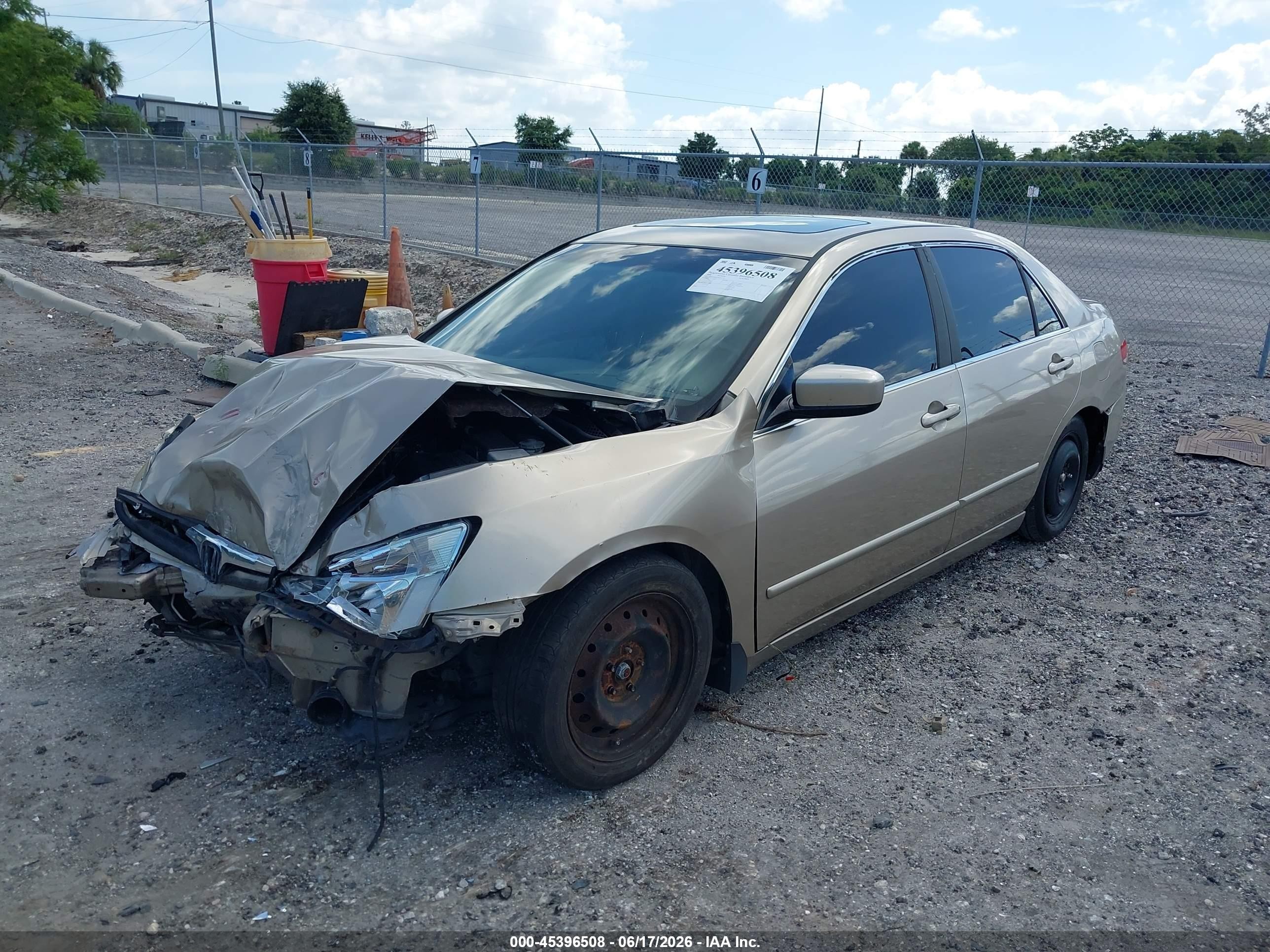 2004 Honda Accord 3.0 Ex Beige vin: 1HGCM66574A052573