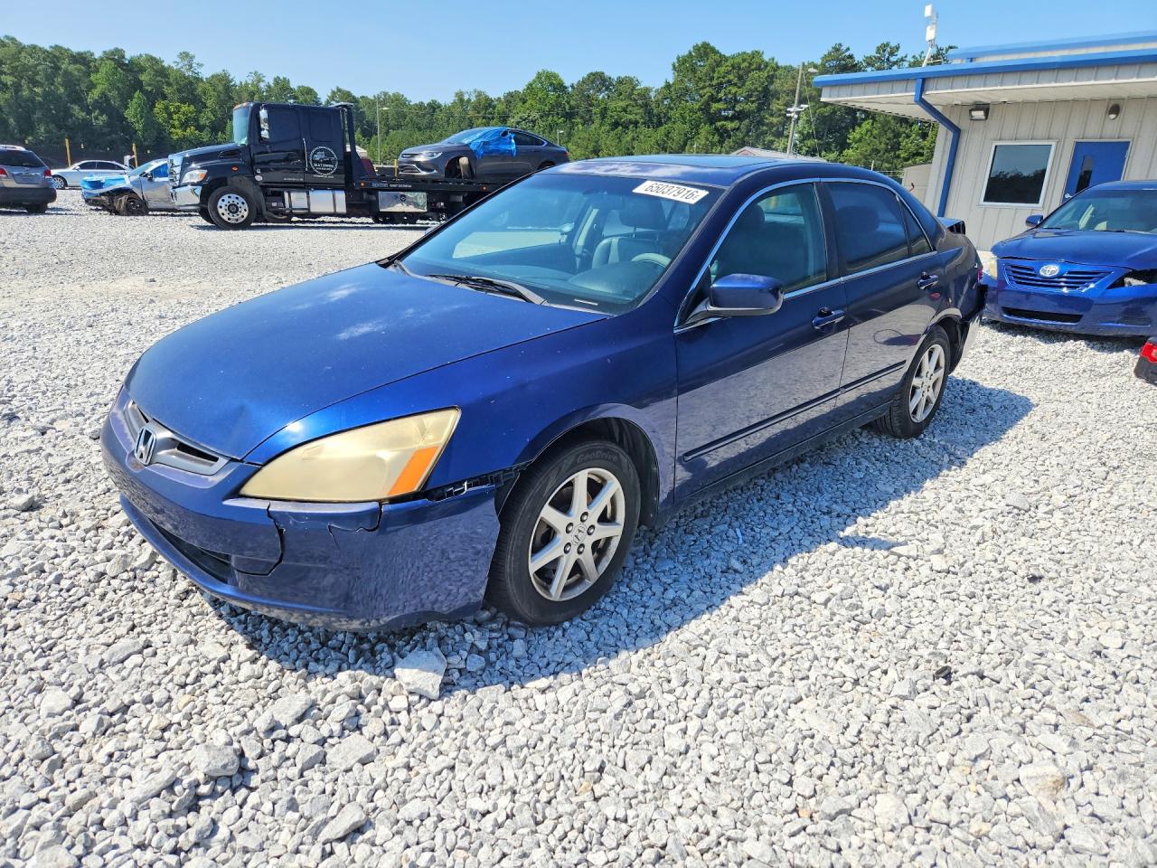 2004 Honda Accord Ex Blue vin: 1HGCM66574A080647