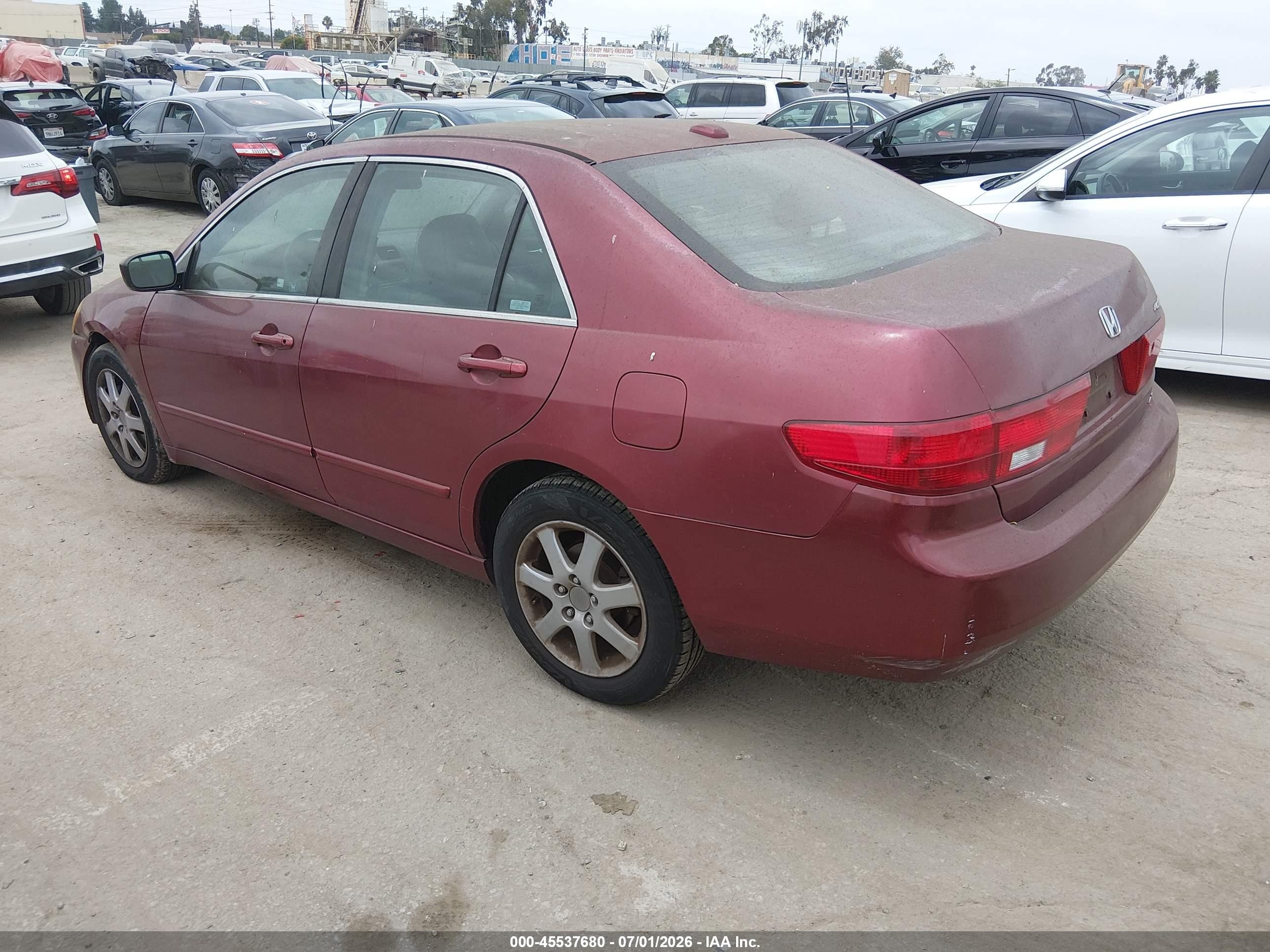 2005 Honda Accord 3.0 Ex Burgundy vin: 1HGCM66575A009191