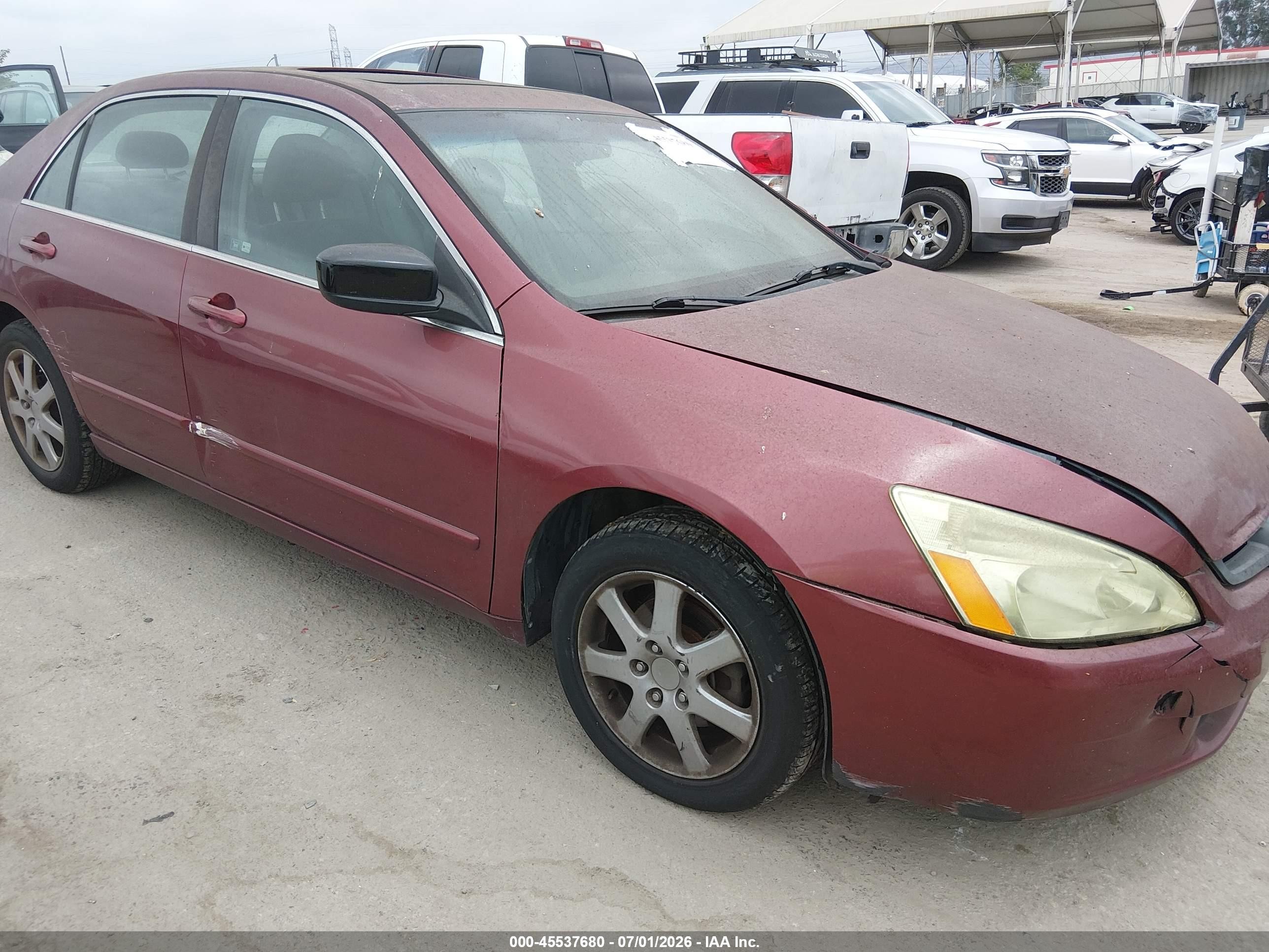 2005 Honda Accord 3.0 Ex Burgundy vin: 1HGCM66575A009191