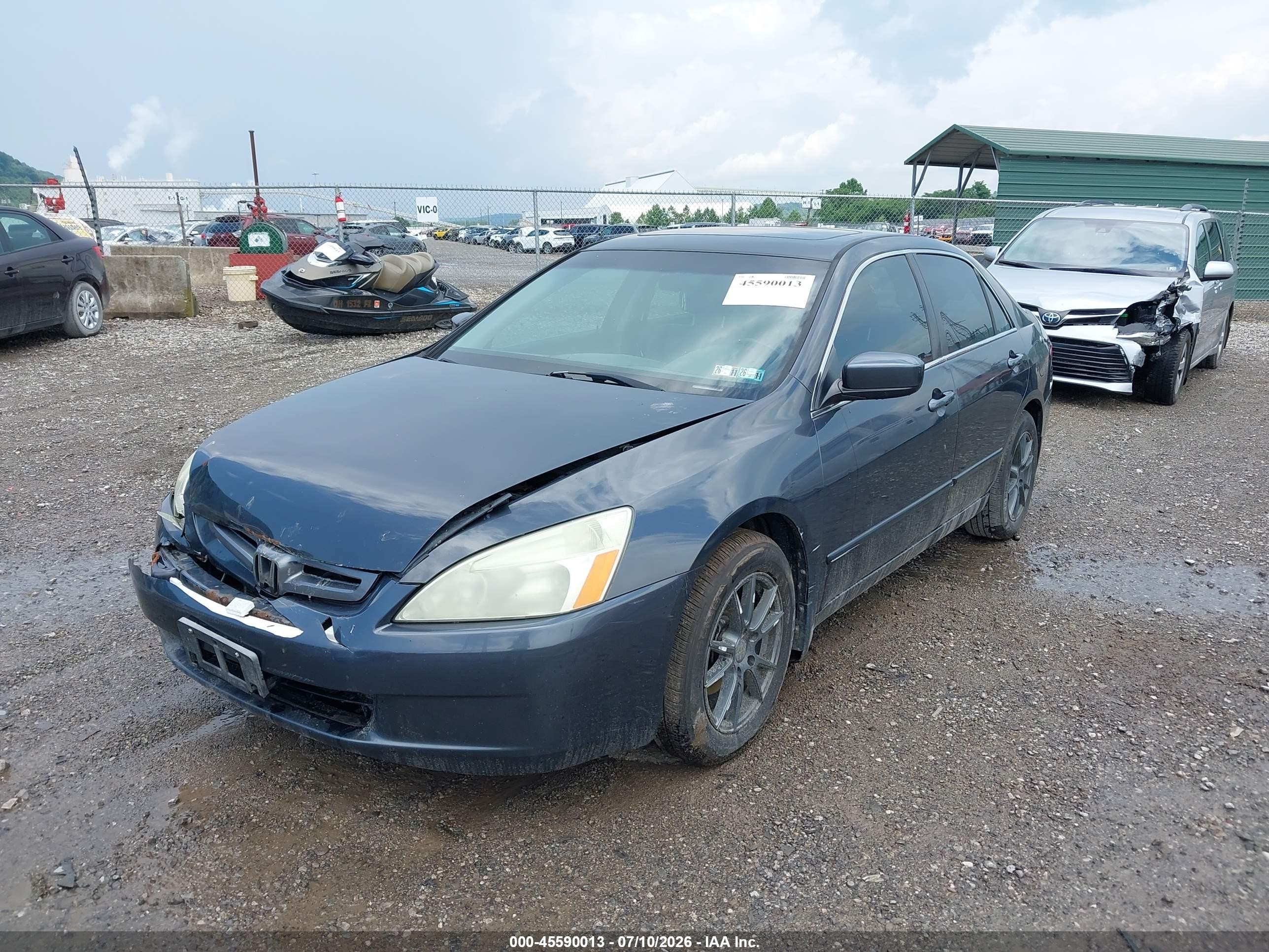 2005 Honda Accord 3.0 Ex Gray vin: 1HGCM66575A048296