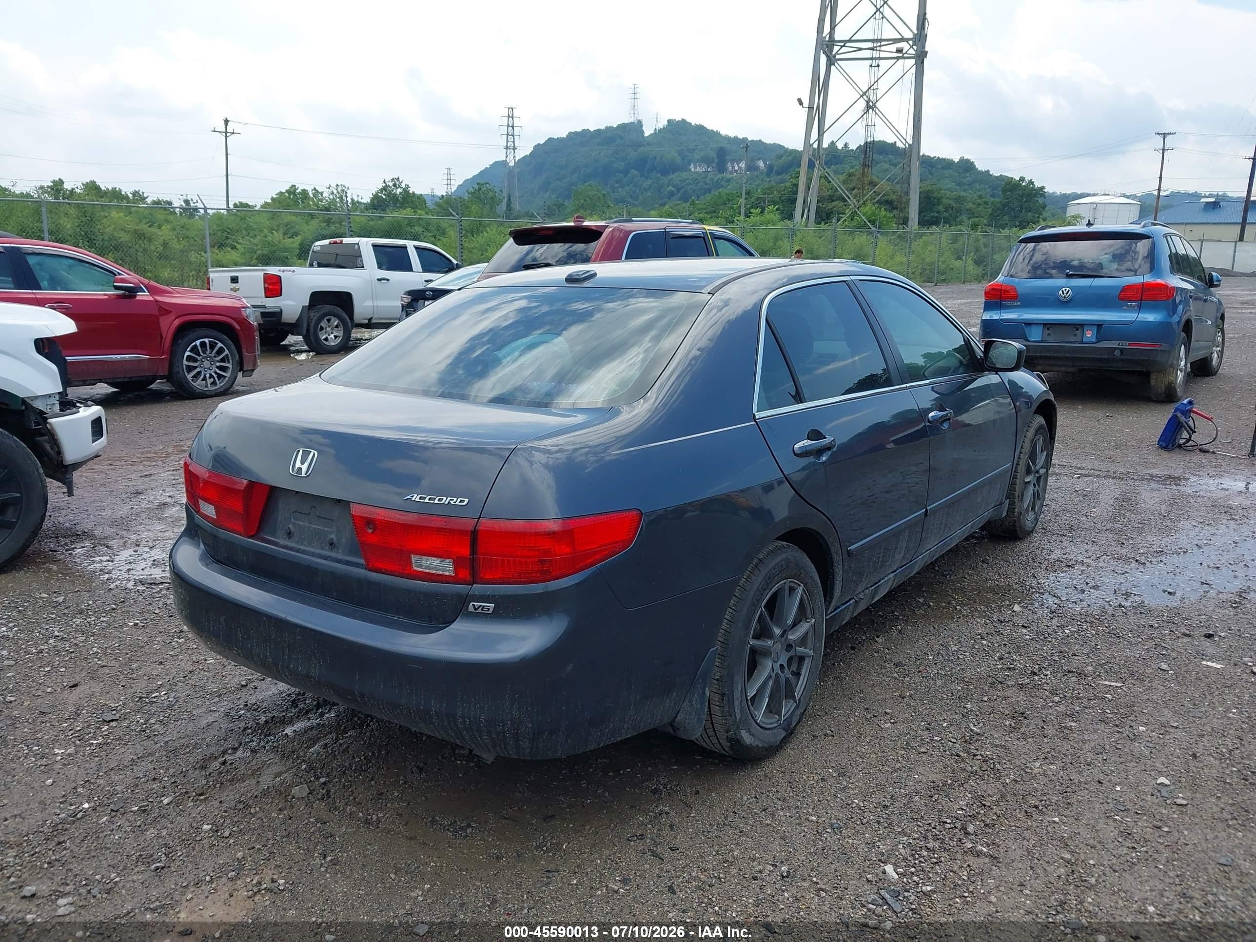 2005 Honda Accord 3.0 Ex Gray vin: 1HGCM66575A048296
