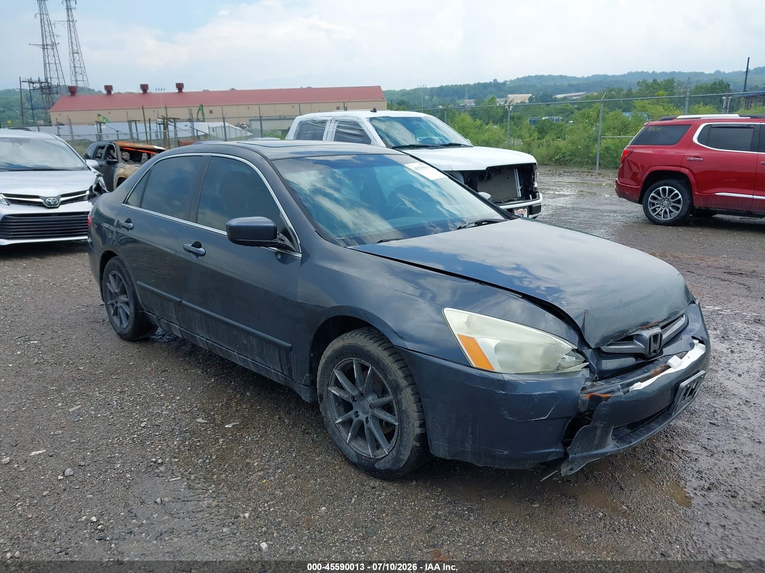 2005 Honda Accord 3.0 Ex Gray vin: 1HGCM66575A048296