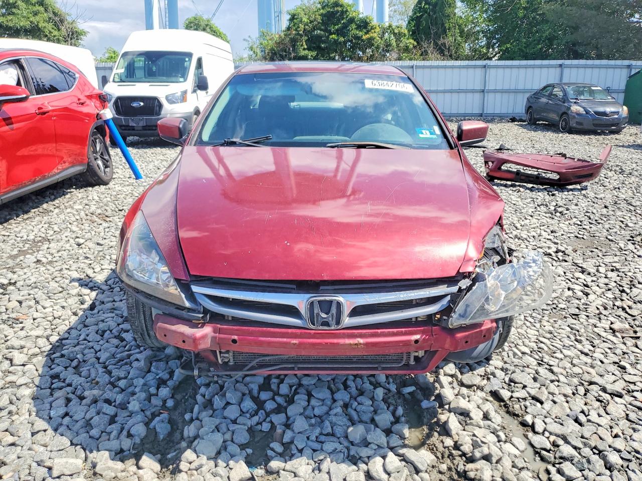 2006 Honda Accord Ex Red vin: 1HGCM66576A010715