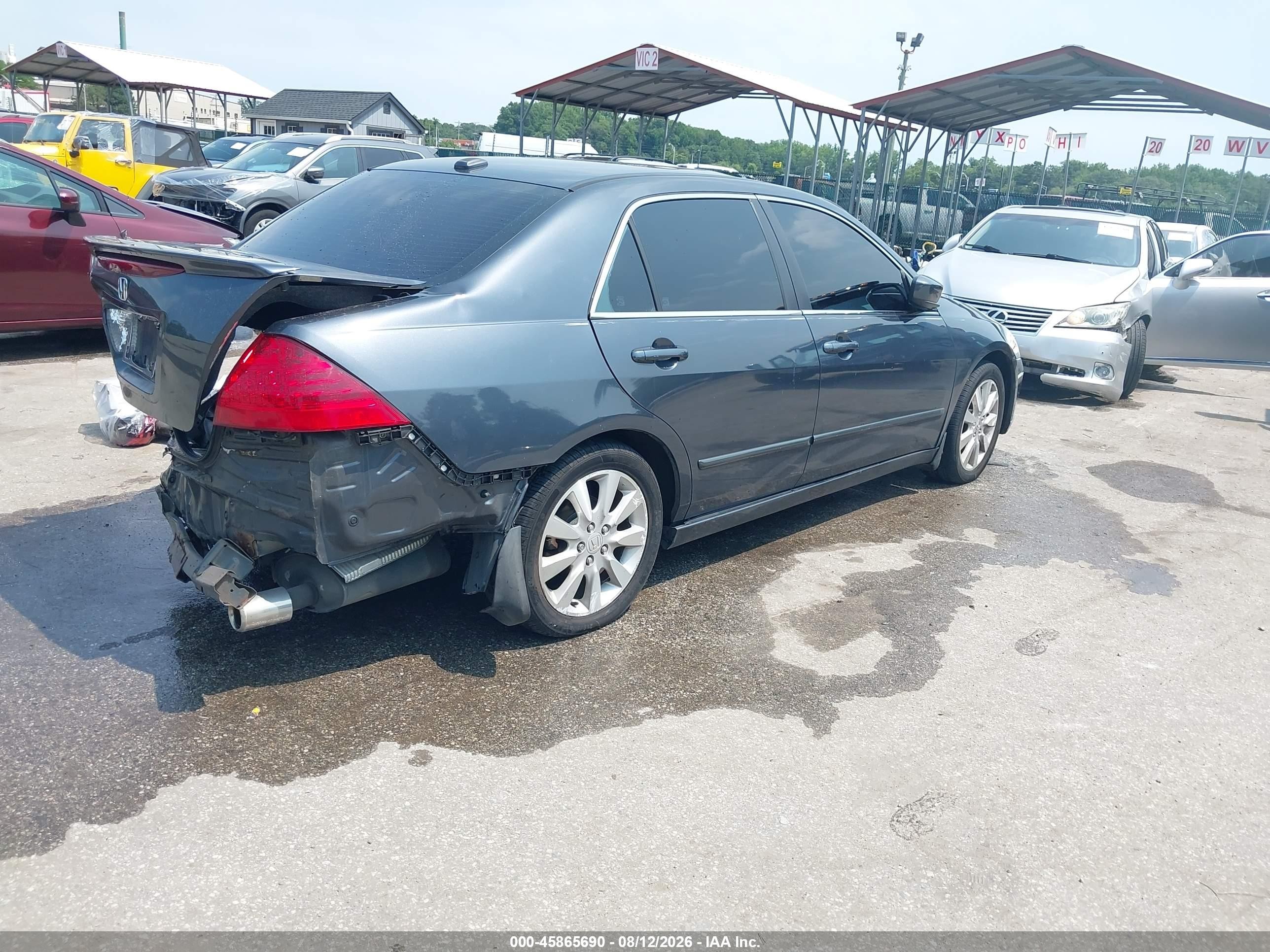 2006 Honda Accord 3.0 Ex Gray vin: 1HGCM66576A016143