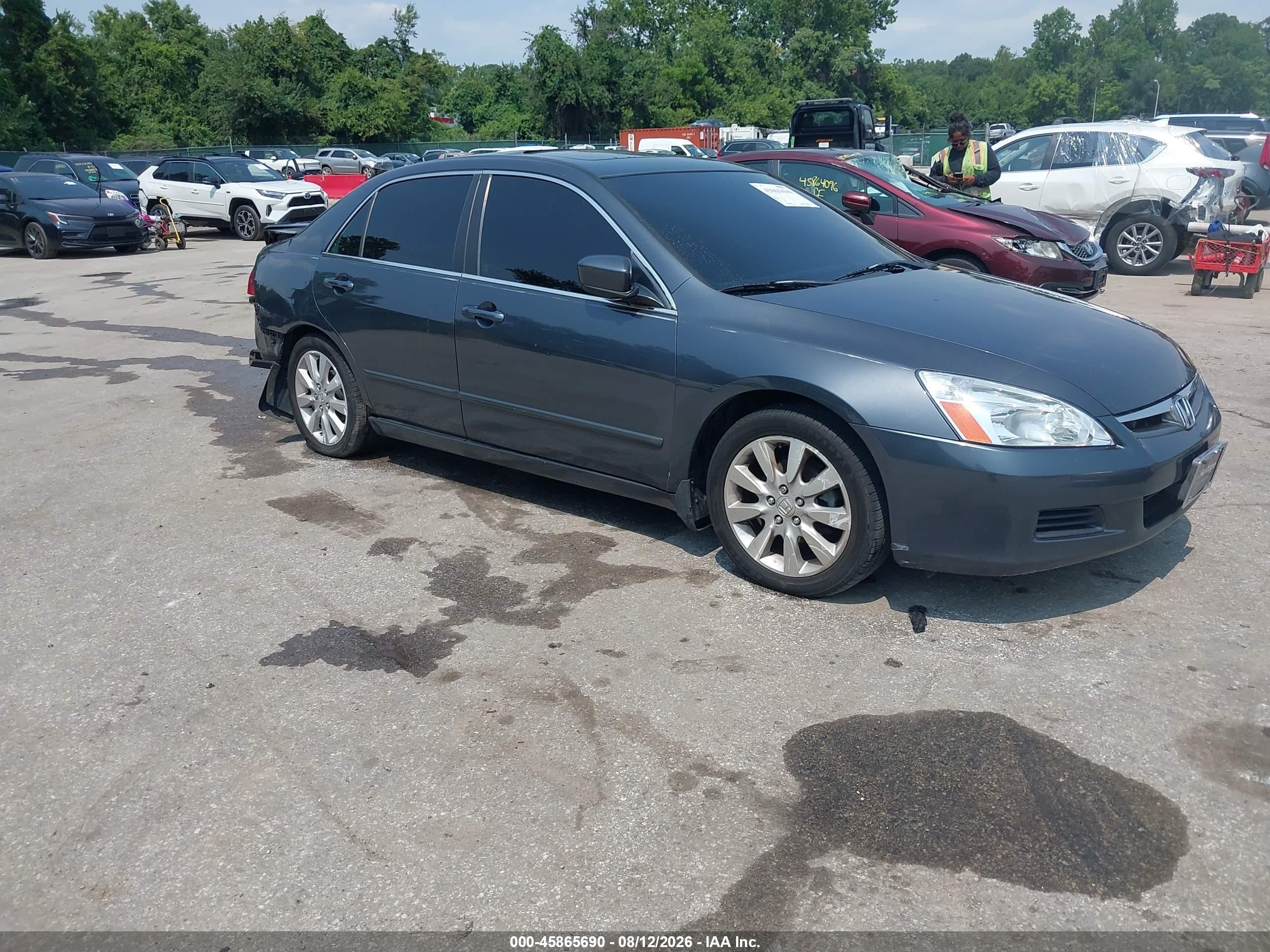 2006 Honda Accord 3.0 Ex Gray vin: 1HGCM66576A016143