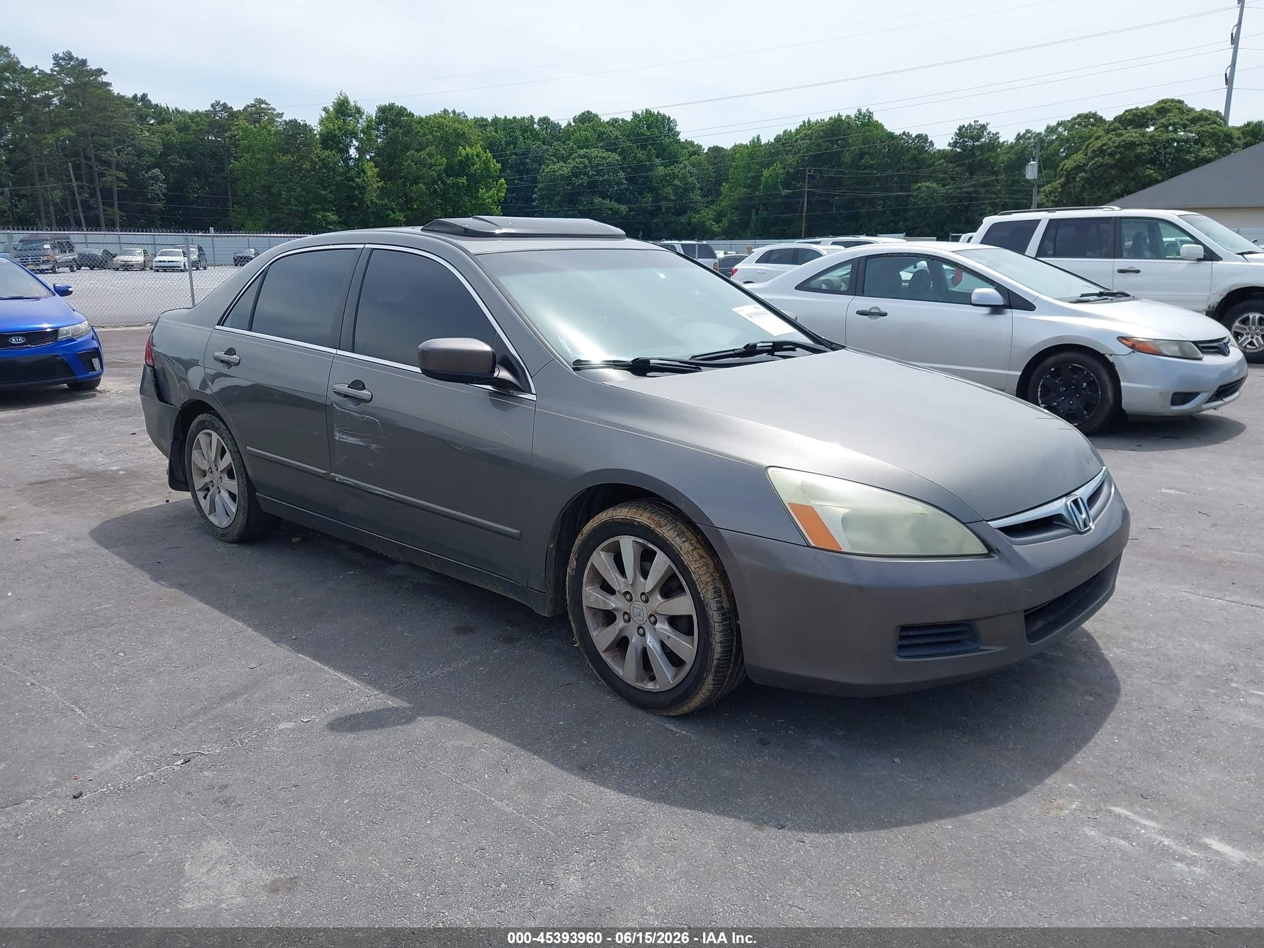 2006 Honda Accord 3.0 Ex Gray vin: 1HGCM66576A030754