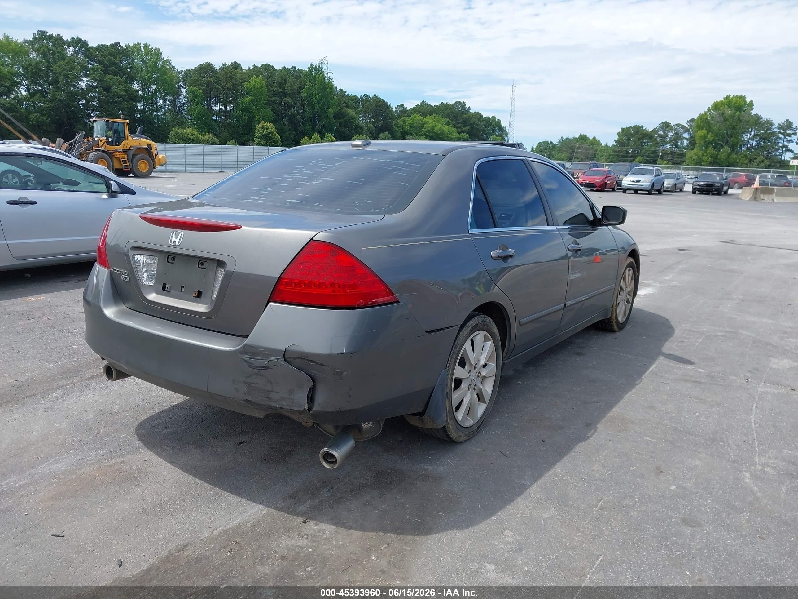 2006 Honda Accord 3.0 Ex Gray vin: 1HGCM66576A030754