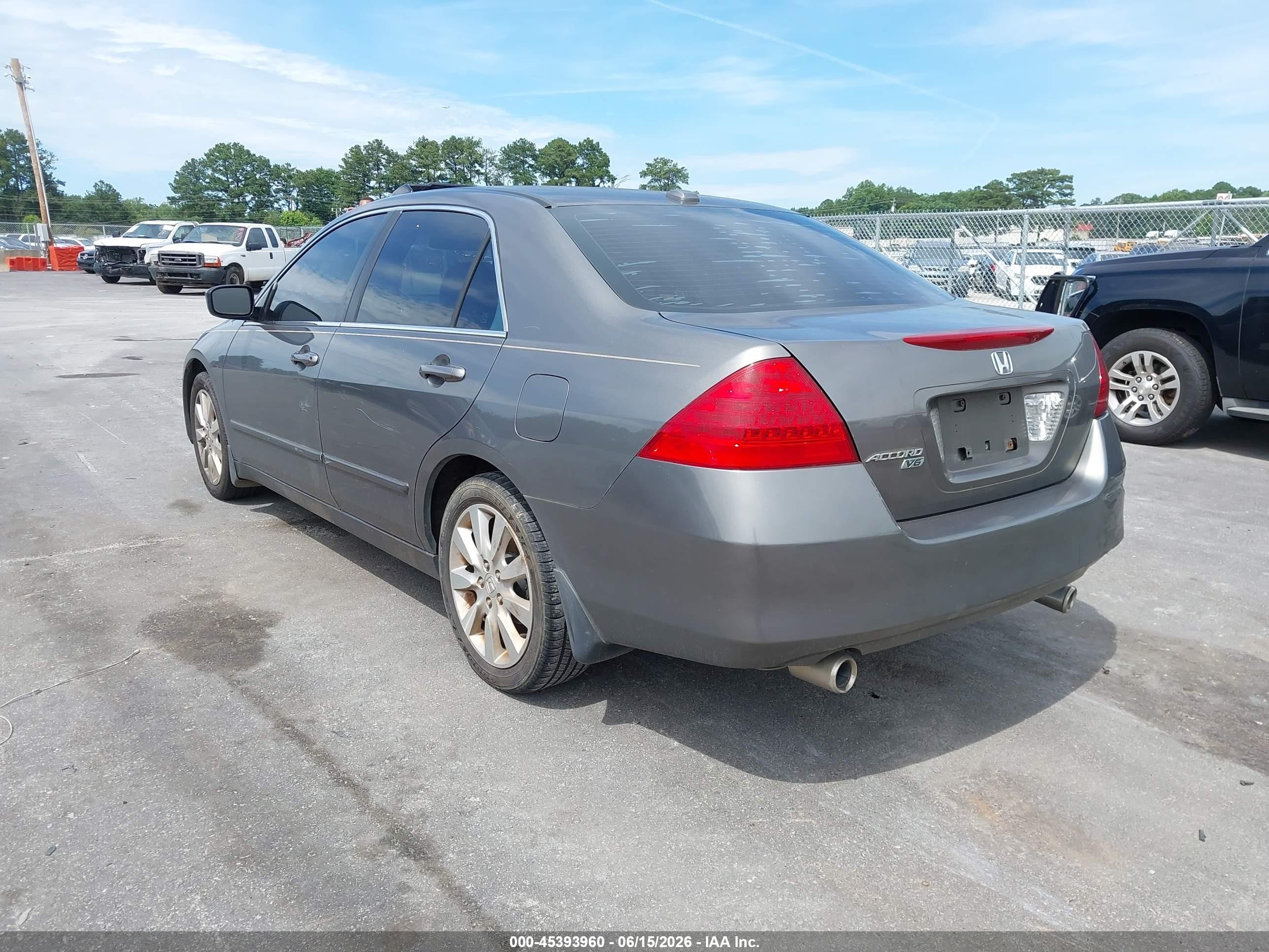 2006 Honda Accord 3.0 Ex Gray vin: 1HGCM66576A030754