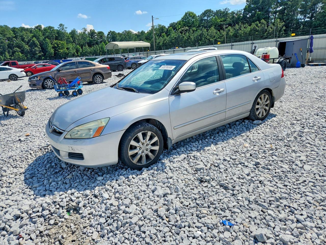 2006 Honda Accord Ex Silver vin: 1HGCM66576A036196