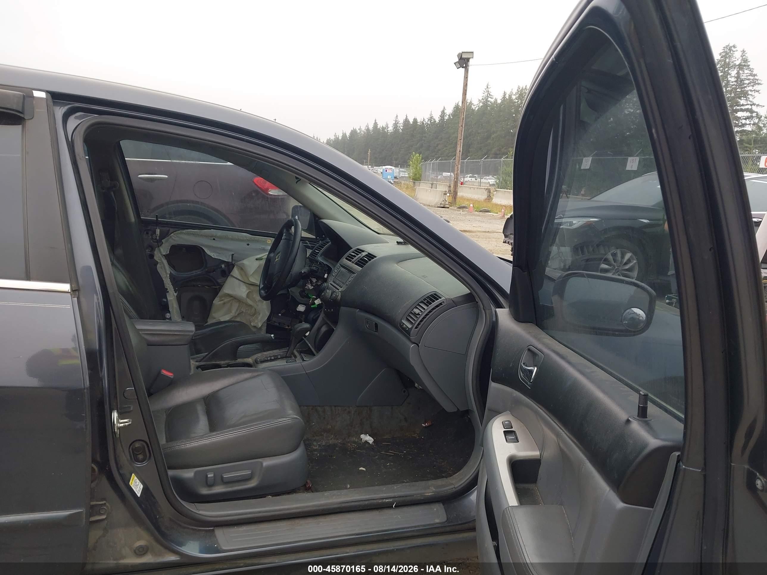 2006 Honda Accord 3.0 Ex Gray vin: 1HGCM66576A038515