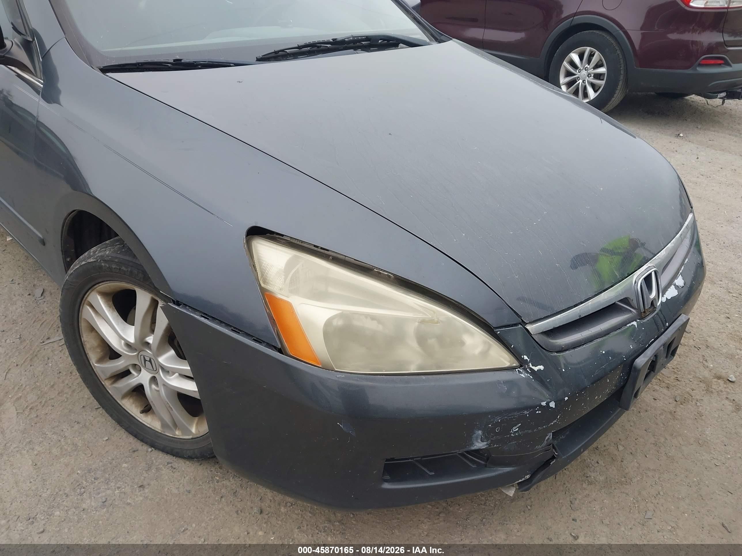 2006 Honda Accord 3.0 Ex Gray vin: 1HGCM66576A038515