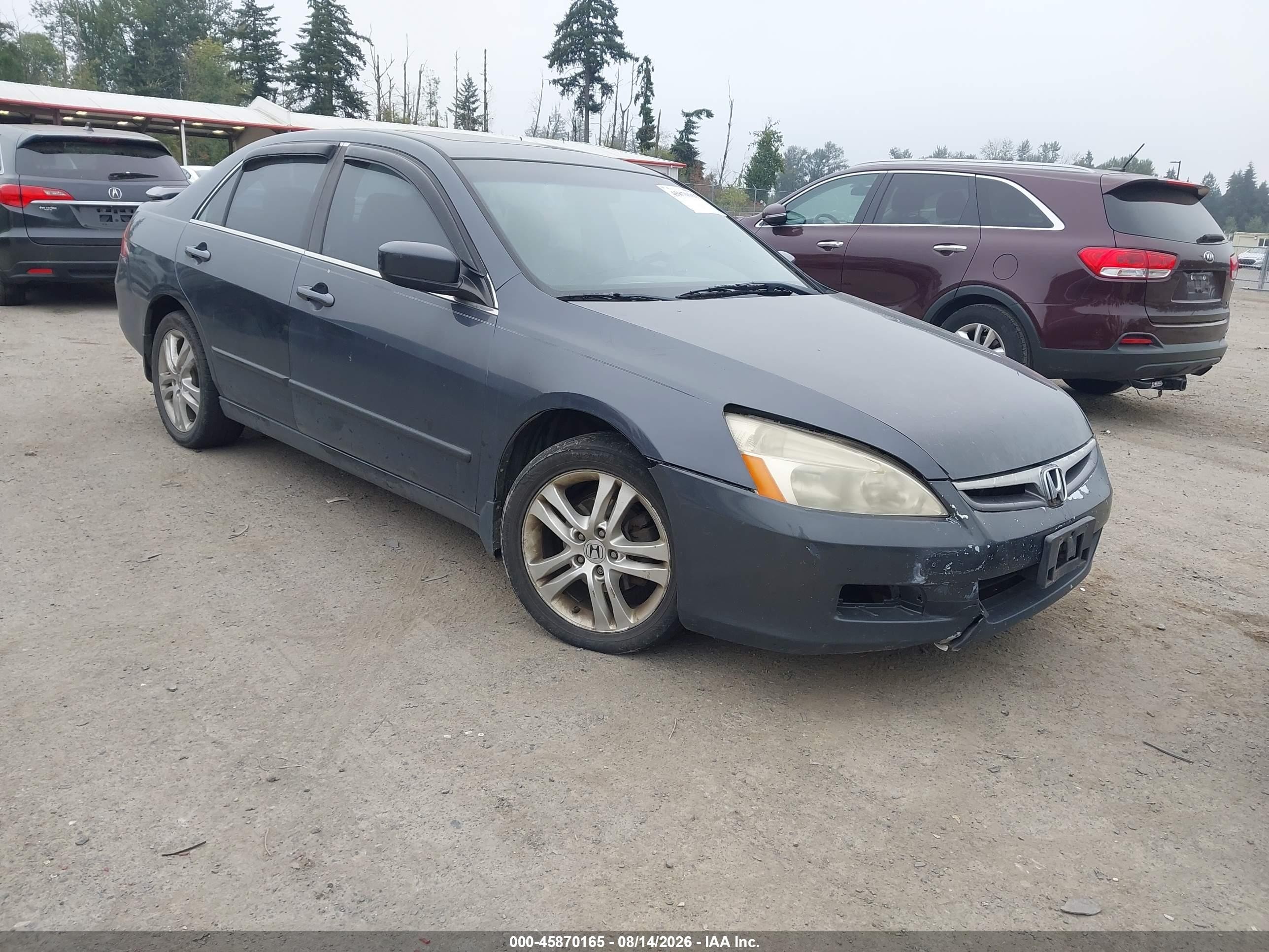 2006 Honda Accord 3.0 Ex Gray vin: 1HGCM66576A038515