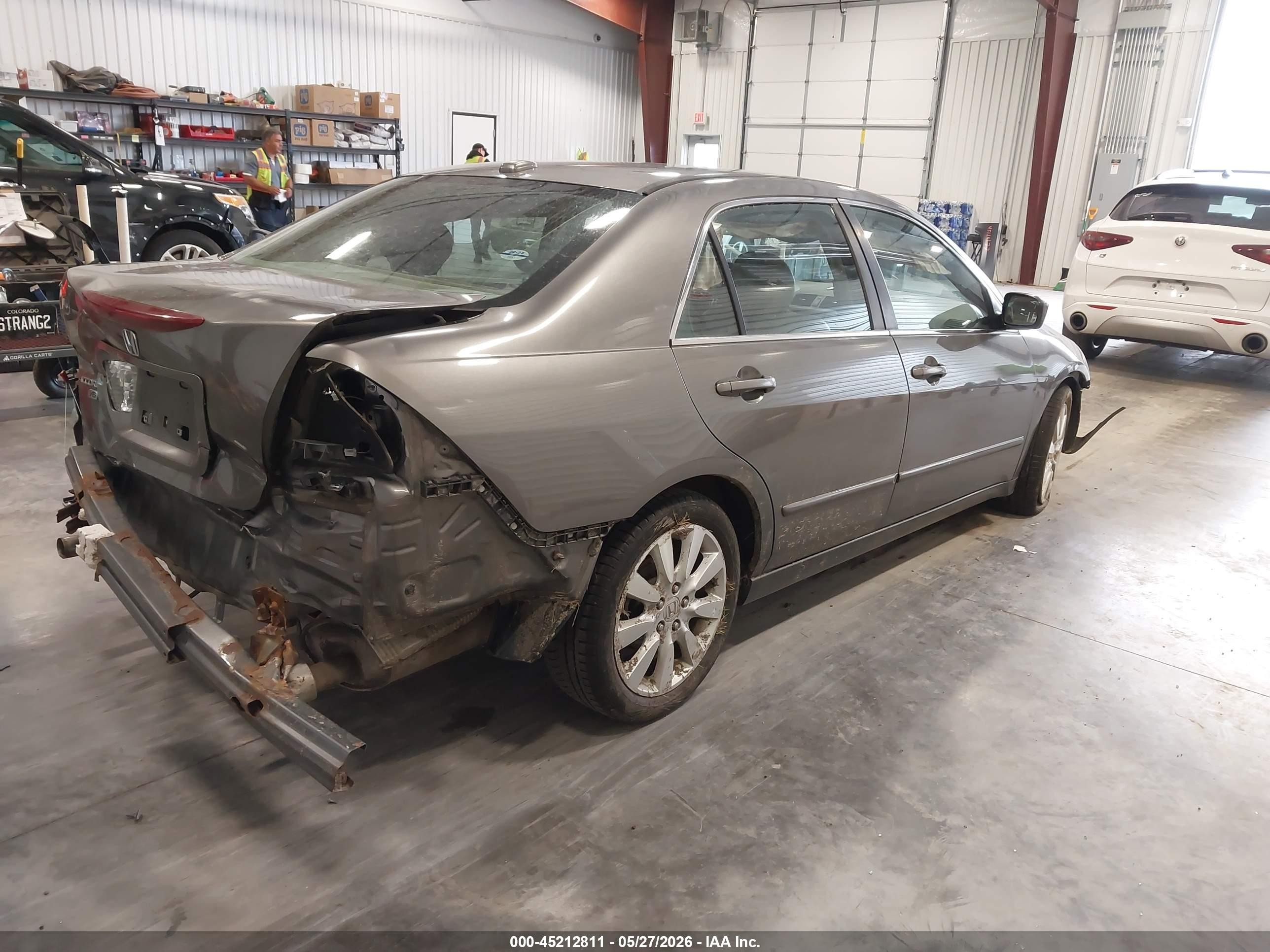 2006 Honda Accord 3.0 Ex Gray vin: 1HGCM66576A044007