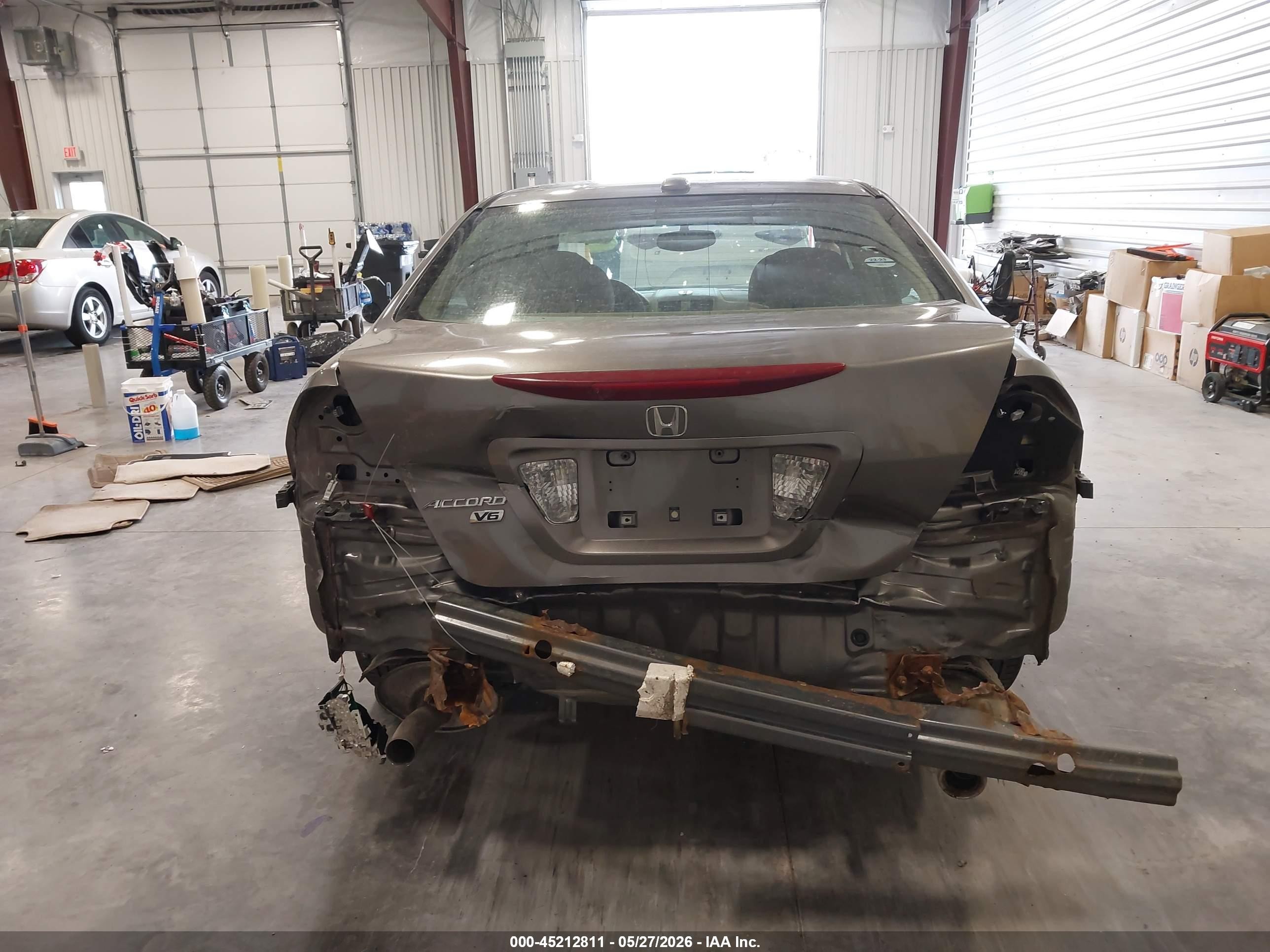 2006 Honda Accord 3.0 Ex Gray vin: 1HGCM66576A044007