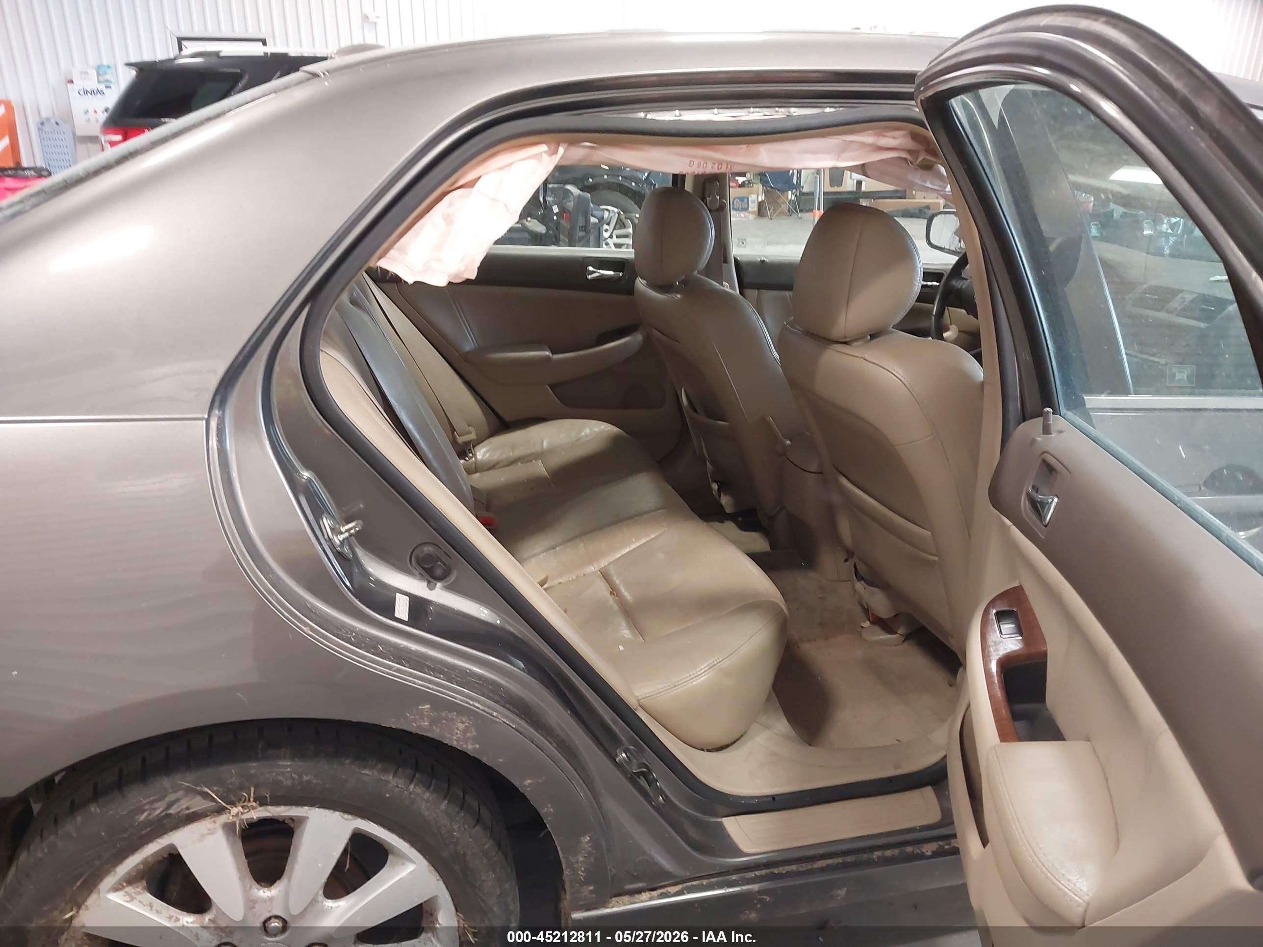 2006 Honda Accord 3.0 Ex Gray vin: 1HGCM66576A044007