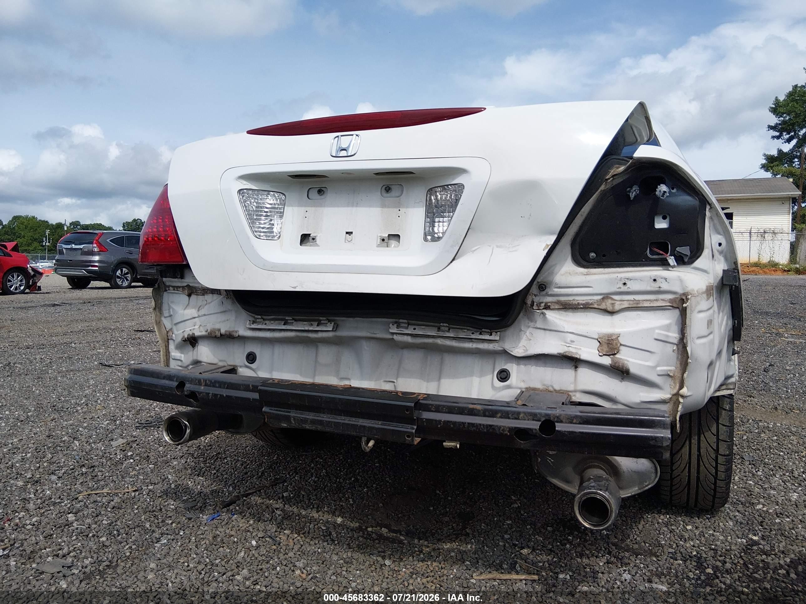 2006 Honda Accord 3.0 Ex White vin: 1HGCM66576A065956