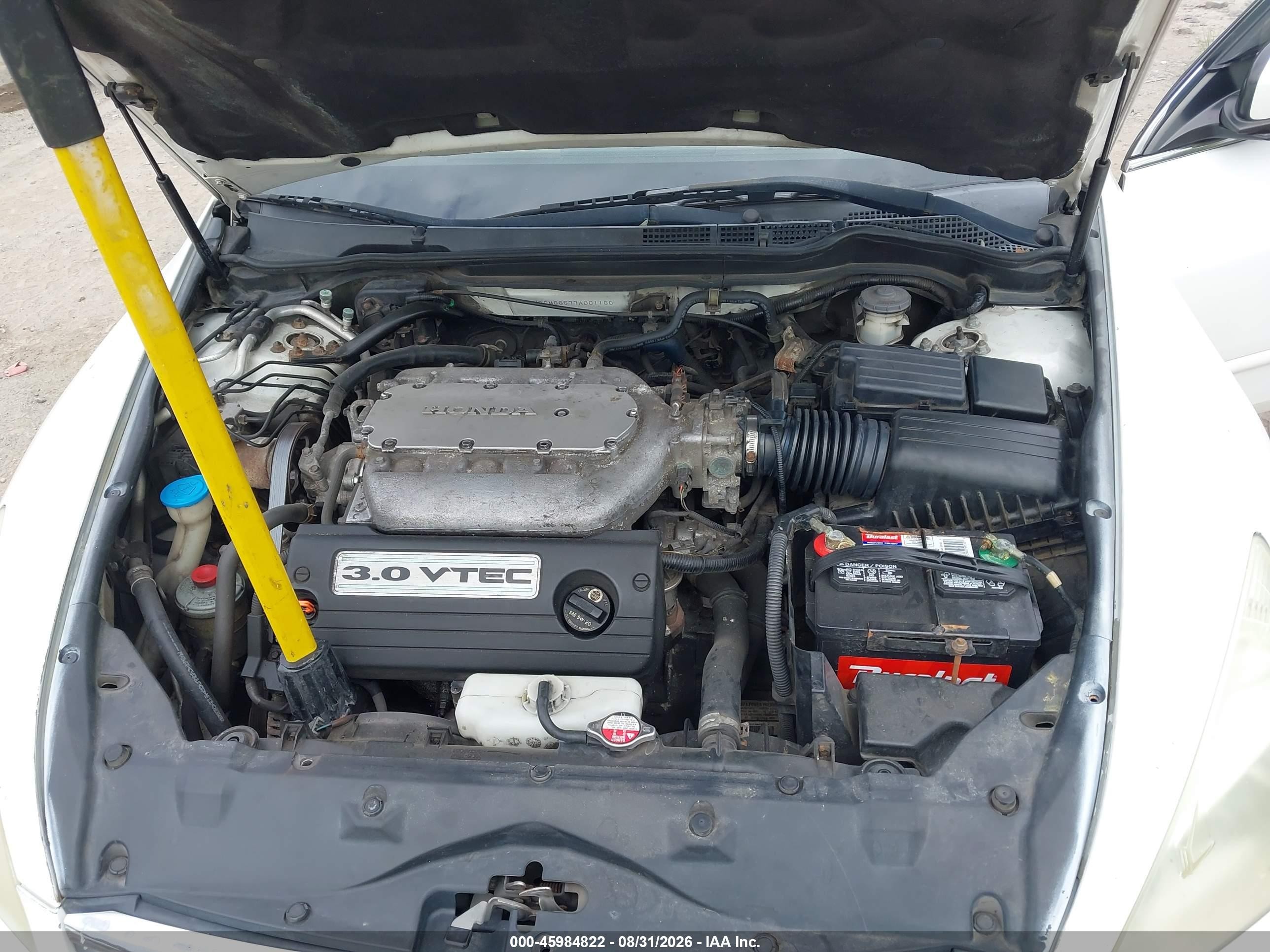 2007 Honda Accord 3.0 Ex White vin: 1HGCM66577A001160